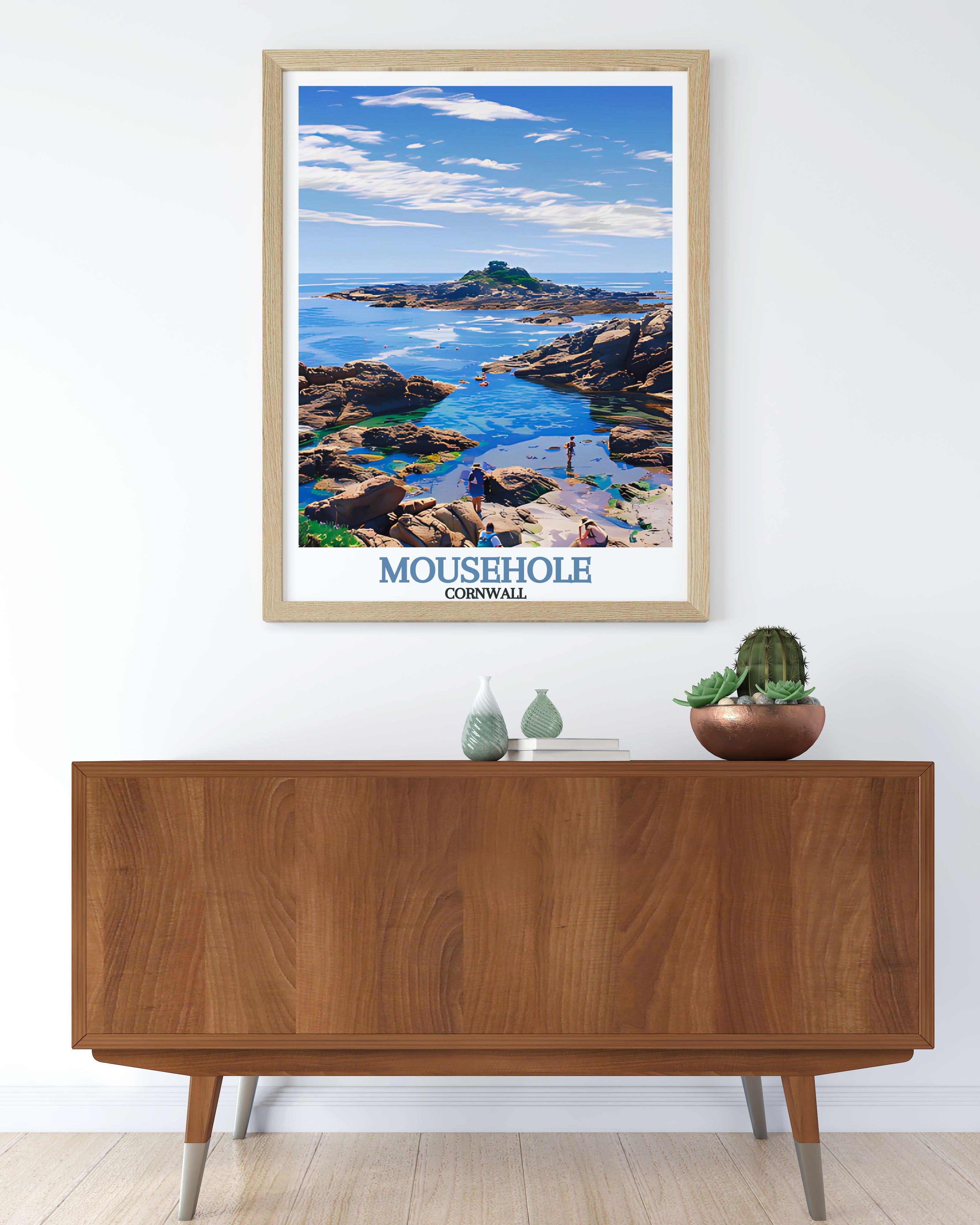 Mousehole Cornwall   Posters - St. Clement’s Isle Perfect Wall Decor - Cornwall Home Decor-1