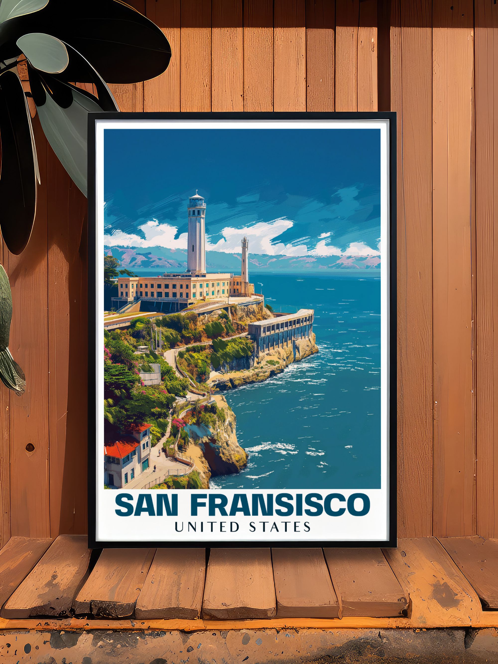 San Fransisco  Framed Prints - Alcatraz Island  Home Decor - California  Living Room Decor-4