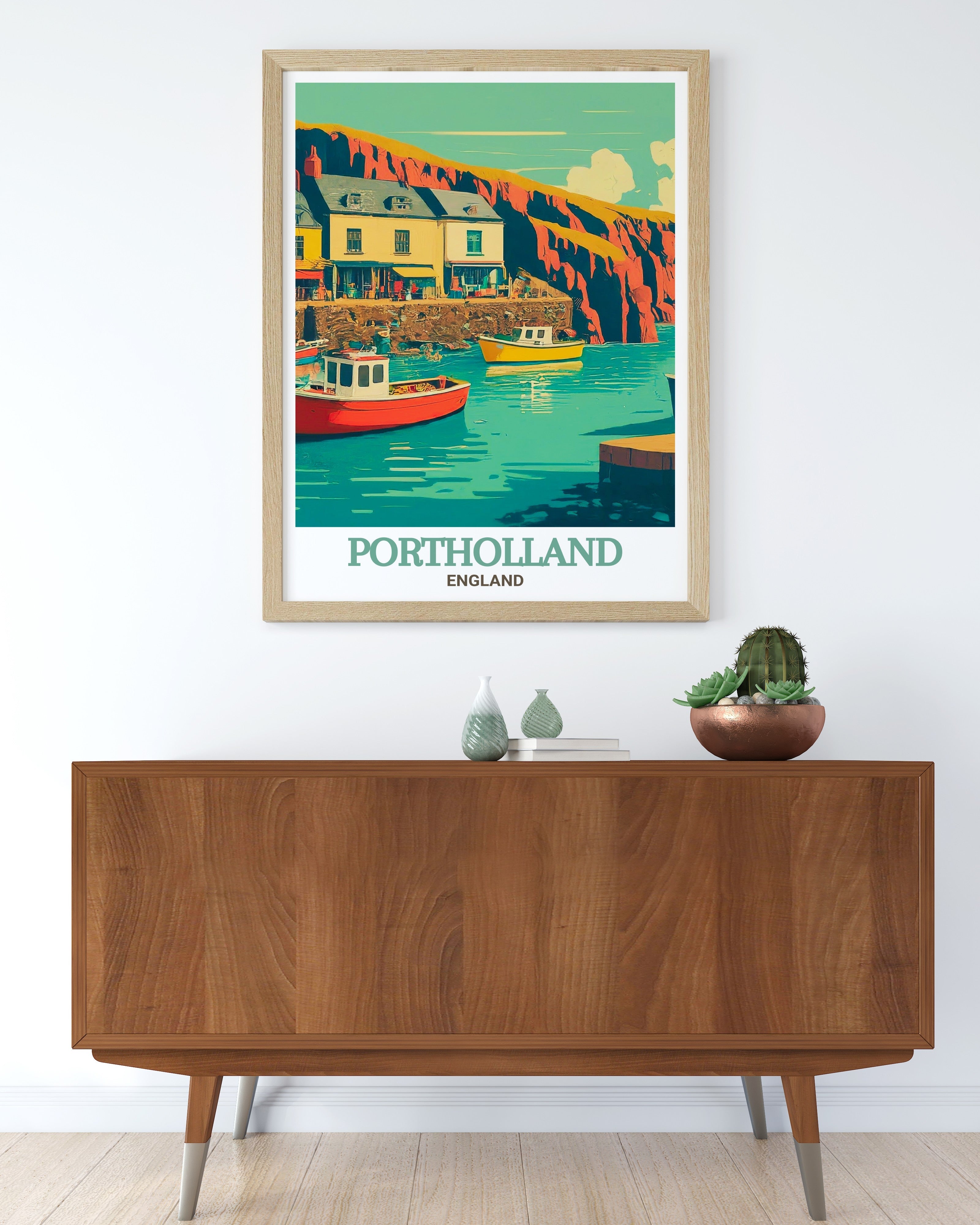 Portholland Travel Print - Portloe Wall Decor - Cornwall Home Decor - Cornwall Wall Print-3