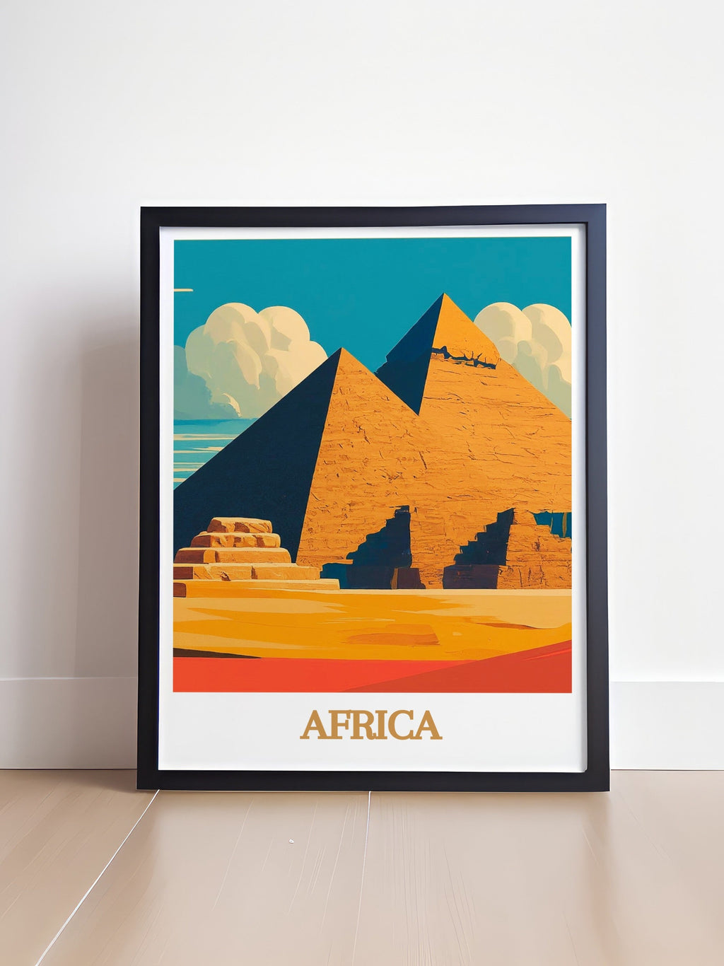 Africa  Artwork - Pyramids of Giza  Living Room Decor - Africa Ideal Home Decor-1