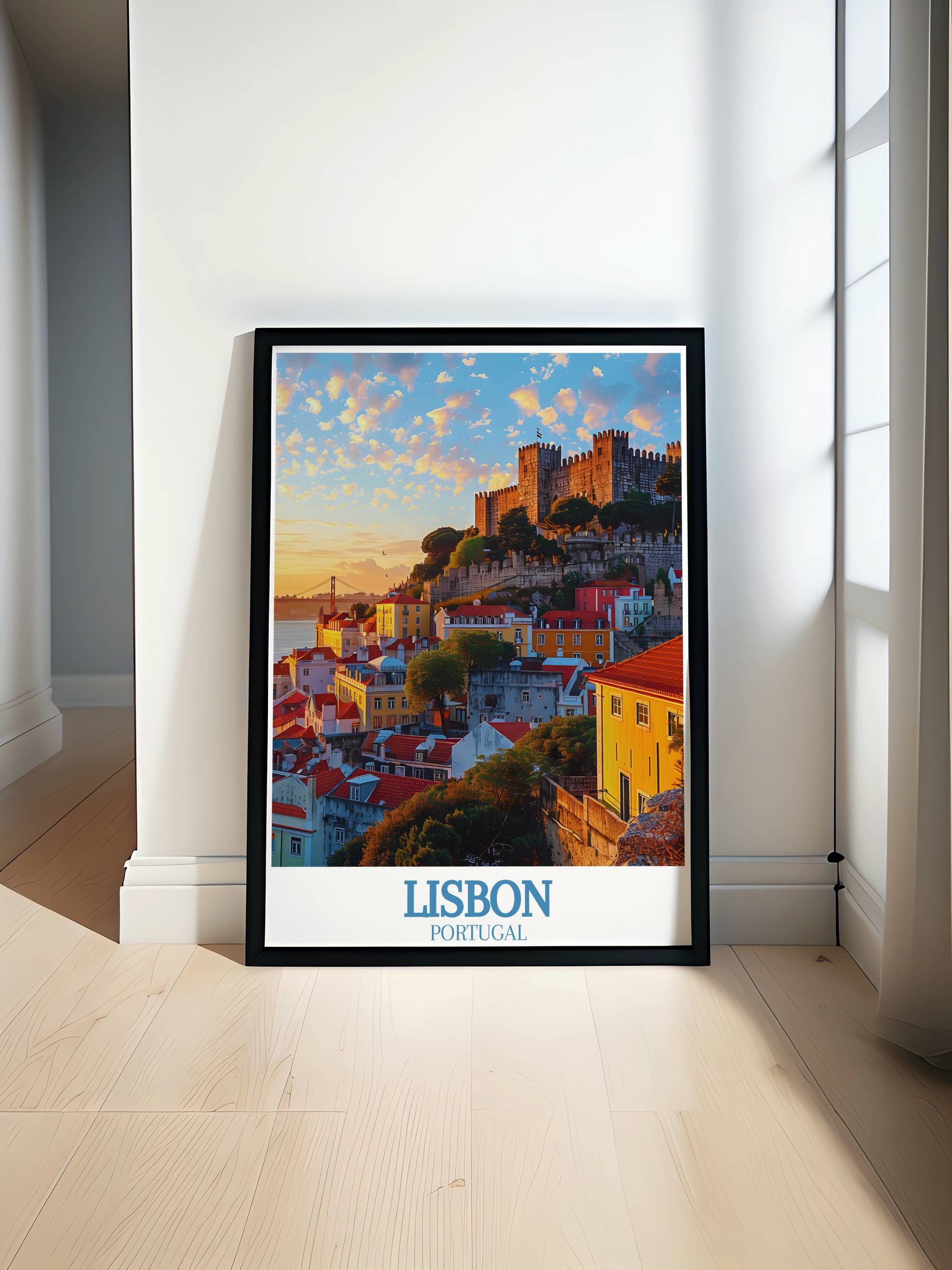 Lisbon Artwork - São Jorge Castle Ideal  Home Decor - Portugal Decor-0