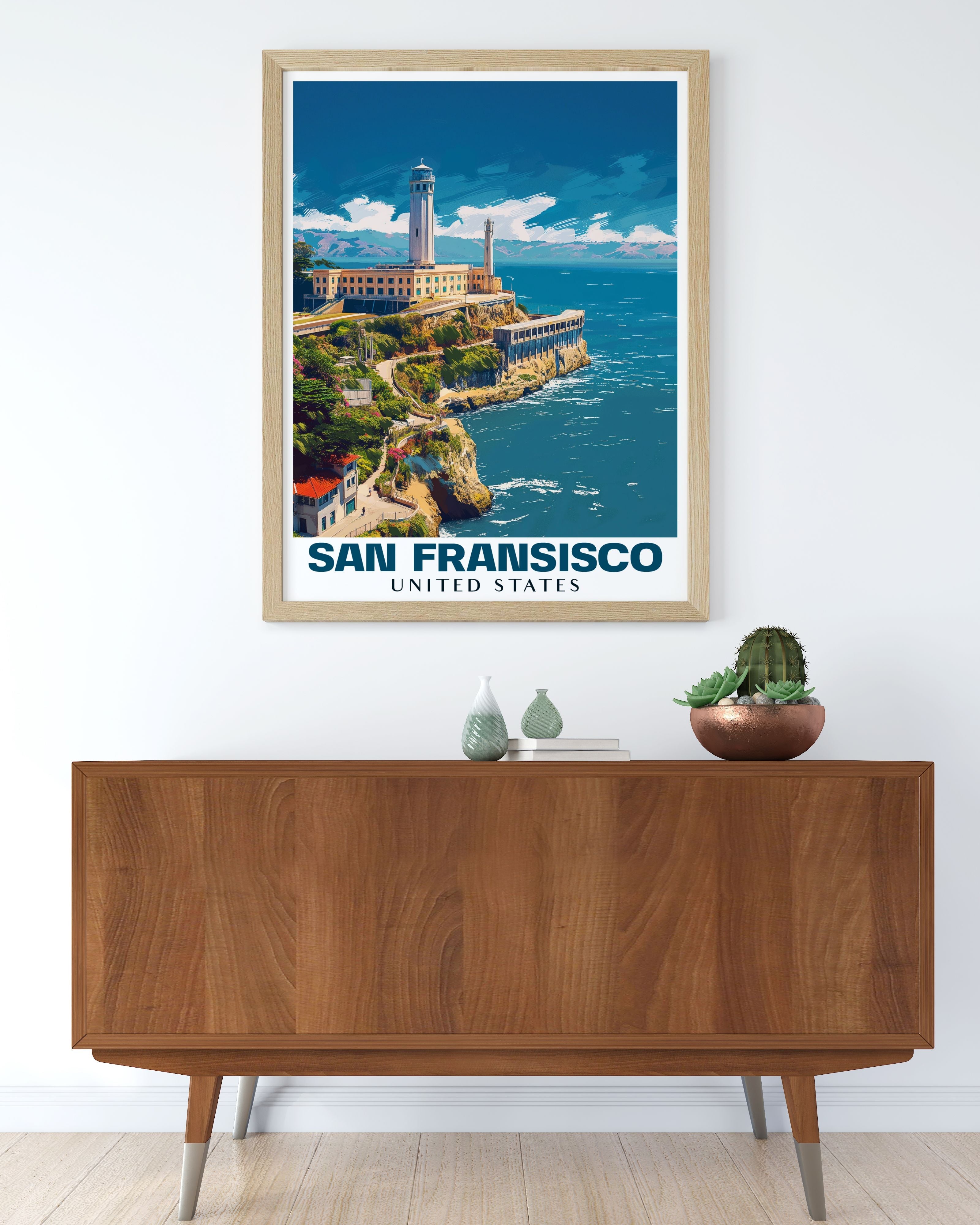 San Fransisco  Framed Prints - Alcatraz Island  Home Decor - California  Living Room Decor-3