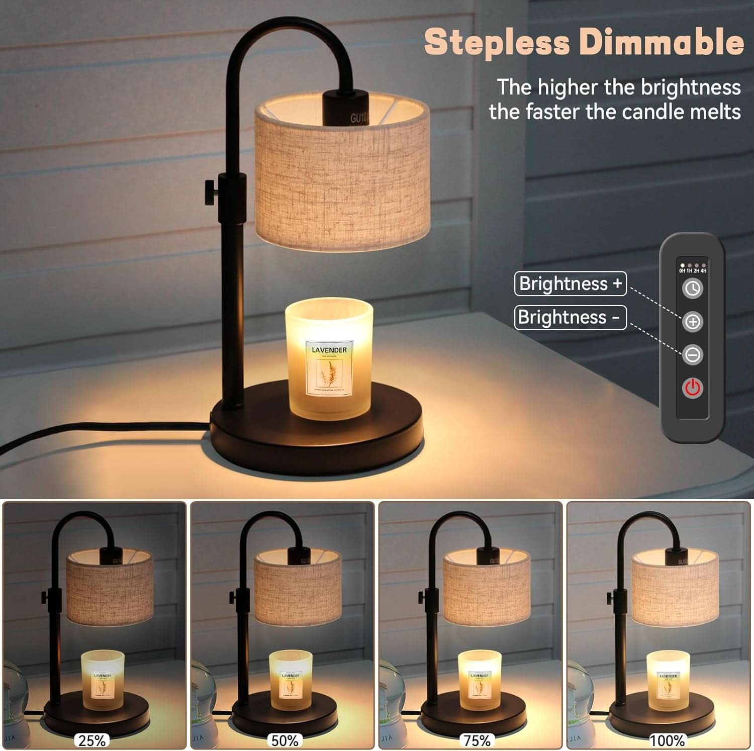 Dimmable Candle Warmer Lamp With Timer Bedroom Decor-2