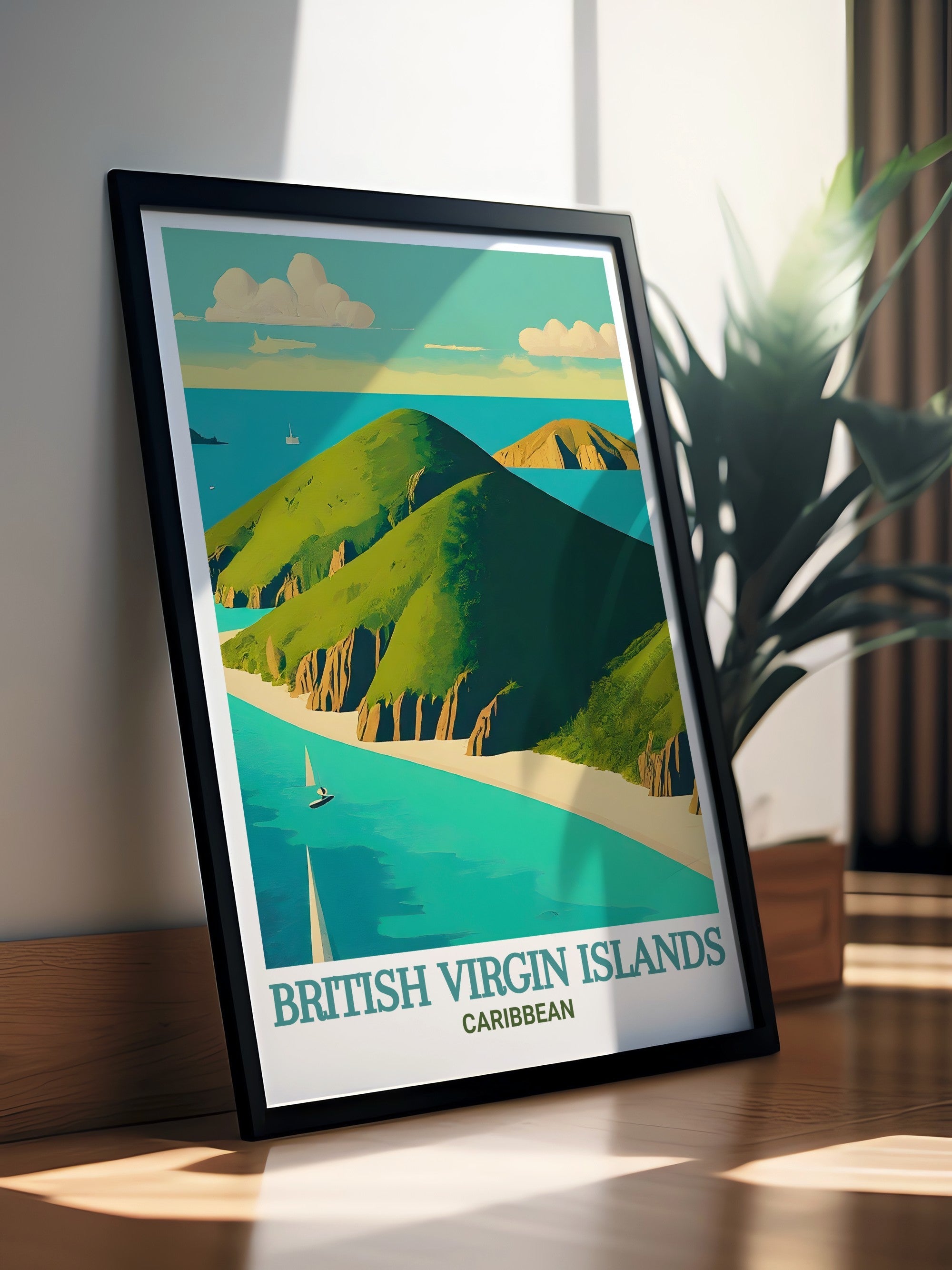 British Virgin Islands  Art - Norman Island  Home Decor - Caribbean  Living Room Decor-2