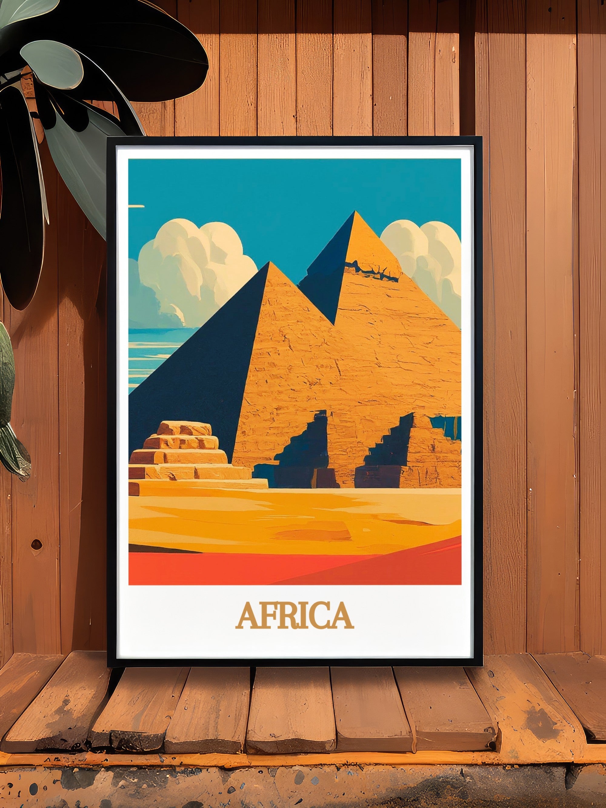 Africa  Artwork - Pyramids of Giza  Living Room Decor - Africa Ideal Home Decor-3