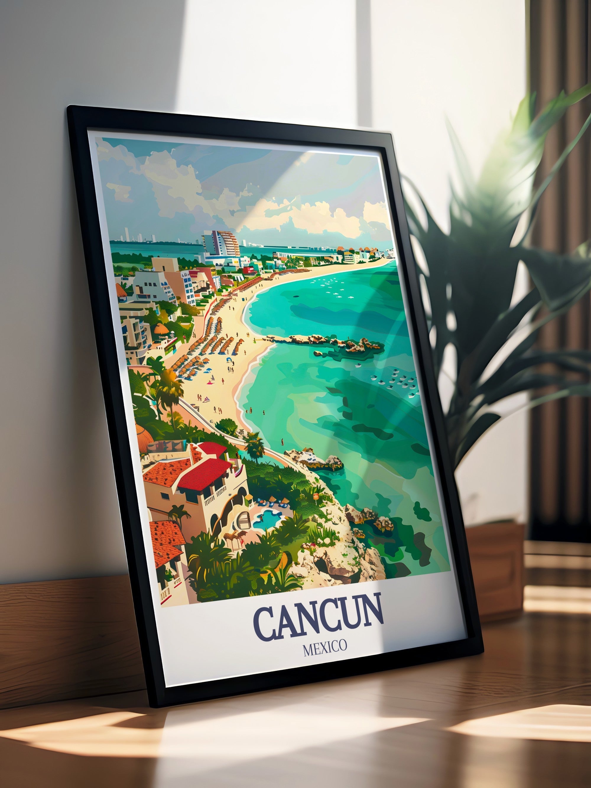 Cancun Art - Isla Mujeres and Mia Reef  Home Decor - Mexico   Decor-3