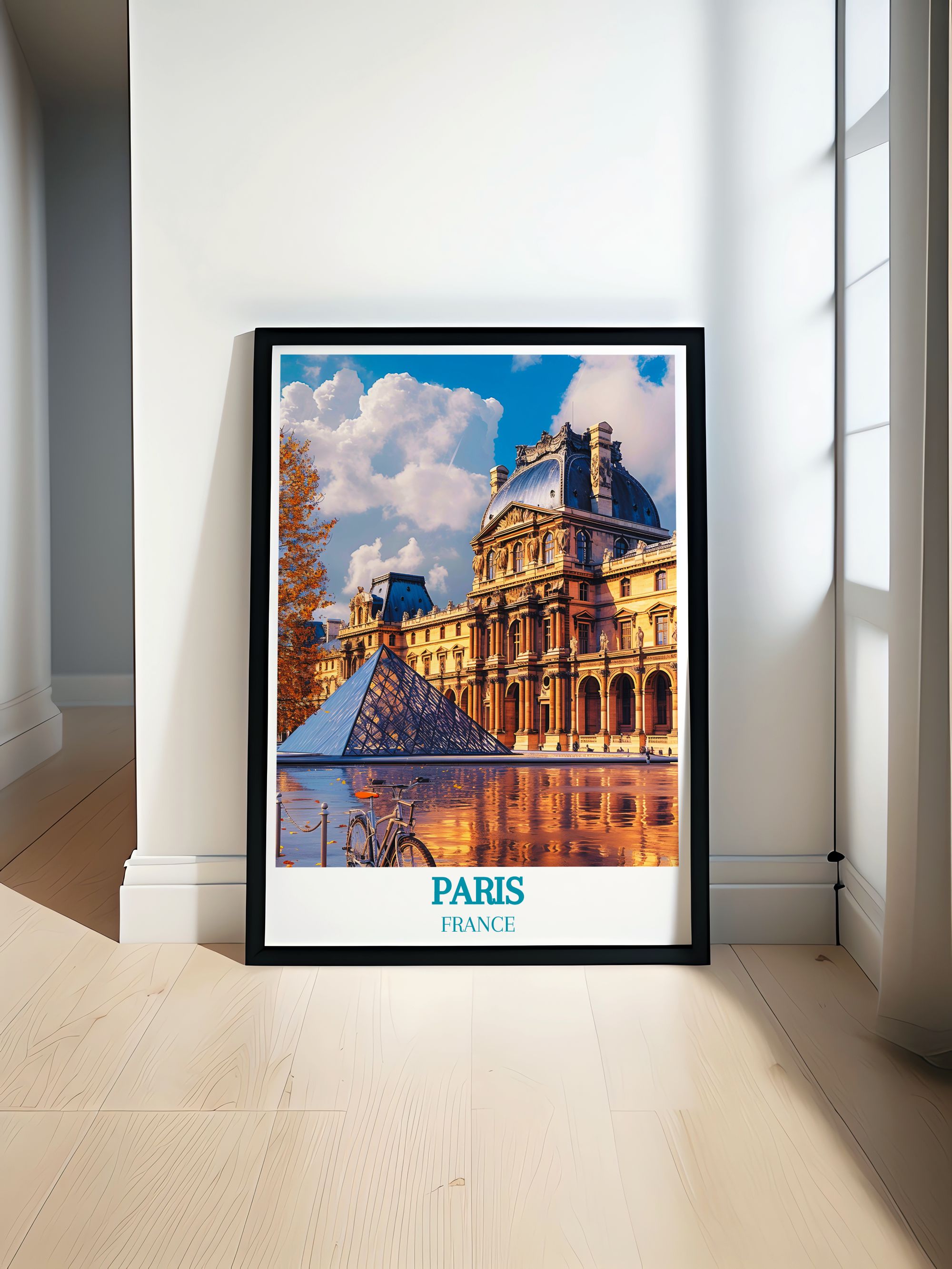 Paris Travel Posters - Louvre Museum  Home Decor - France   Wall Decor-0