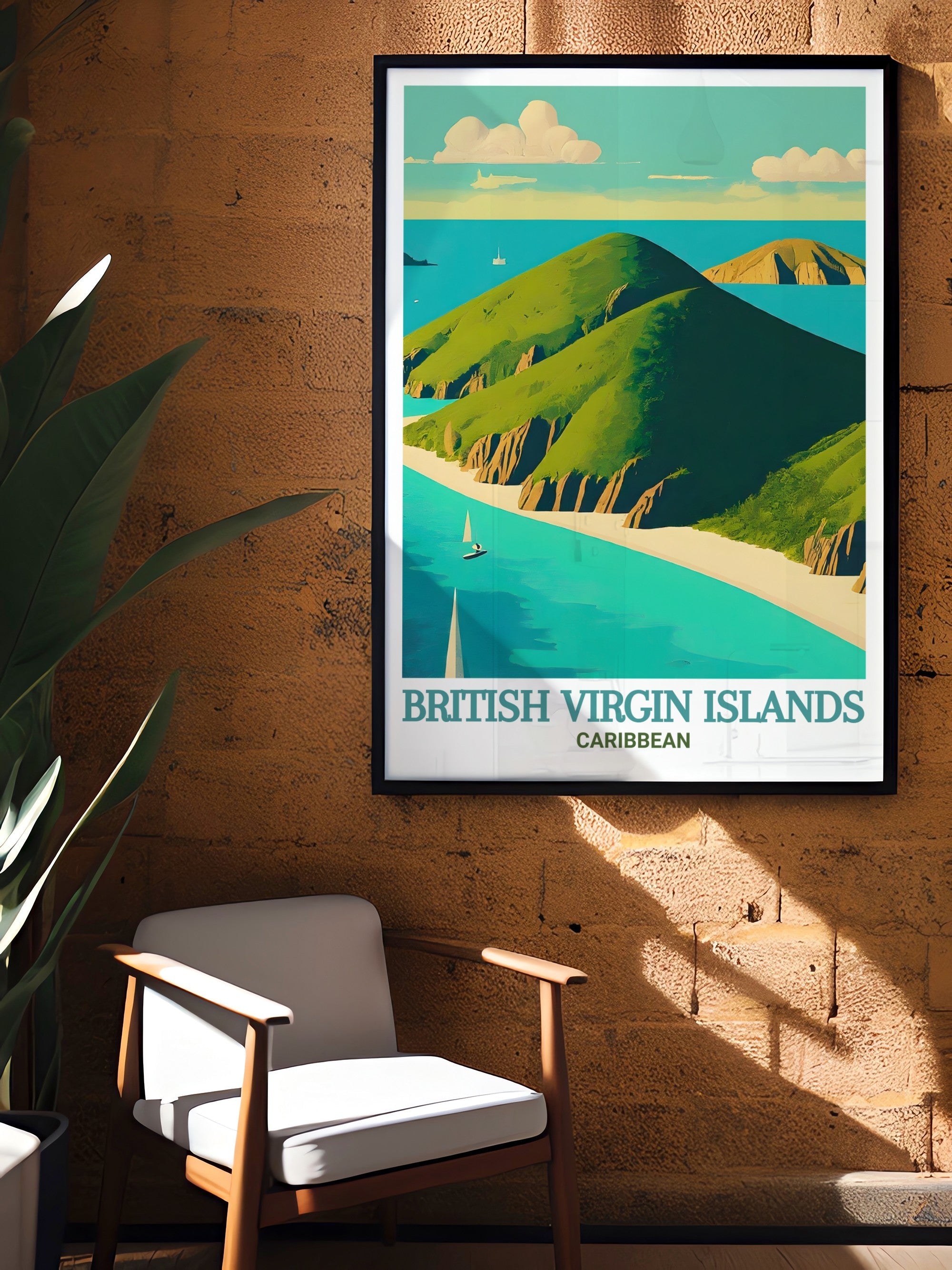 British Virgin Islands  Art - Norman Island  Home Decor - Caribbean  Living Room Decor-4