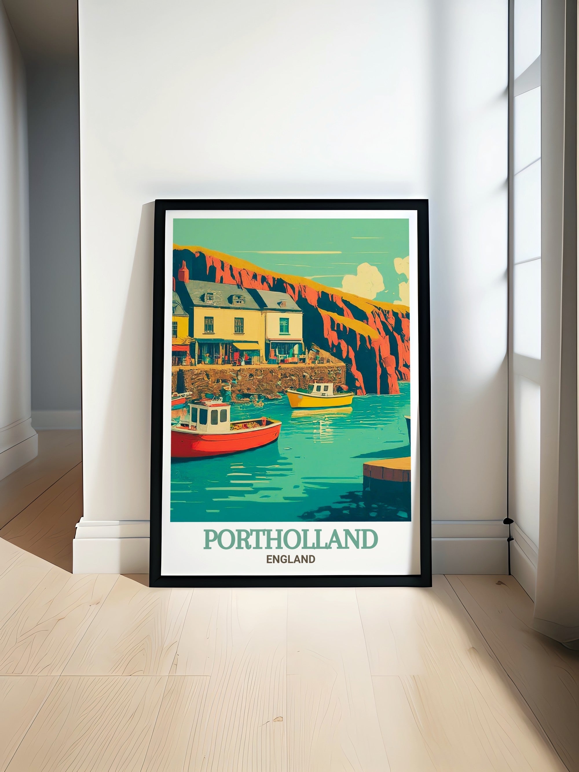 Portholland Travel Print - Portloe Wall Decor - Cornwall Home Decor - Cornwall Wall Print-0