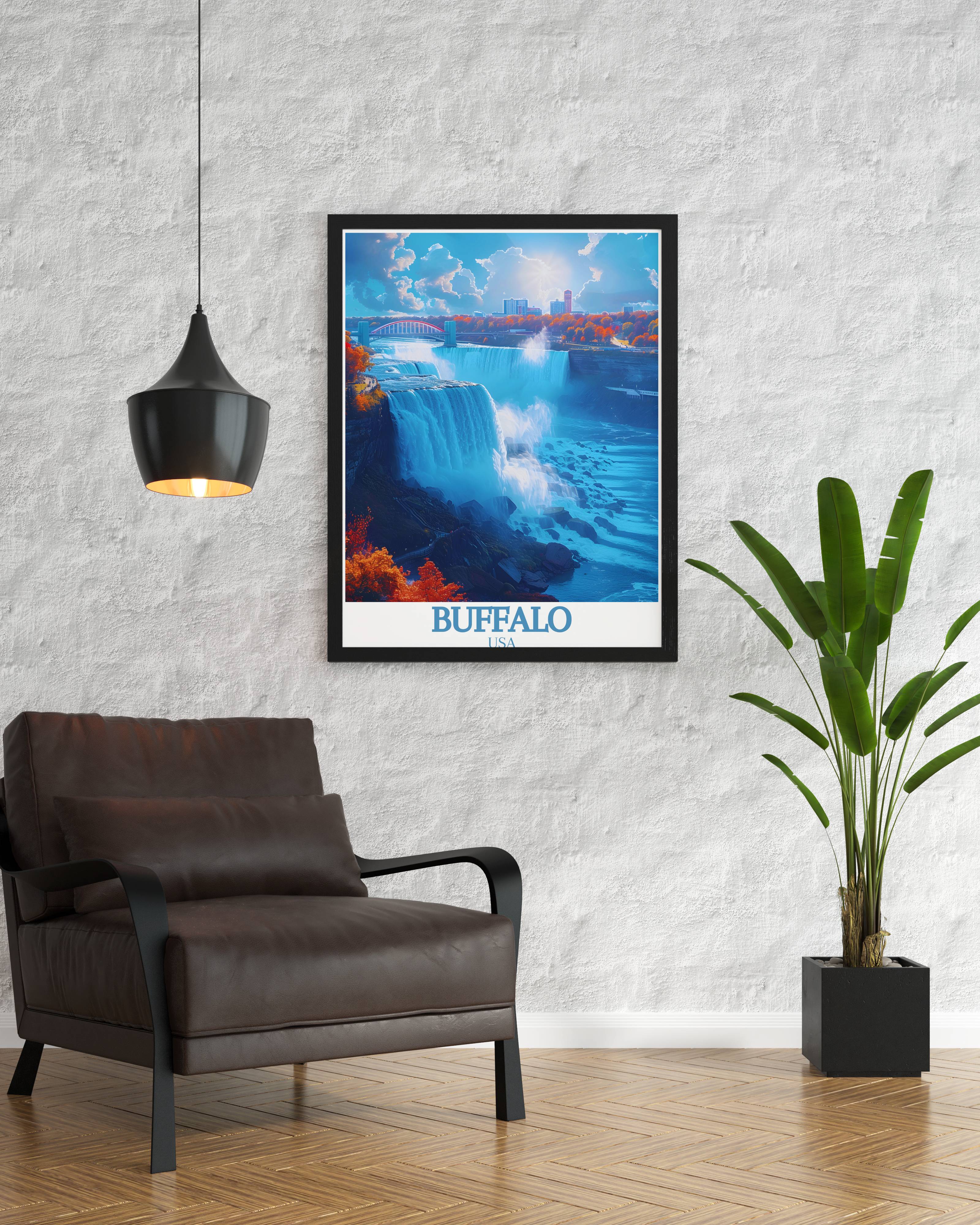 Buffalo   Travel Posters - Niangara Falls  Home Decor - USA  Living Room Decor-4