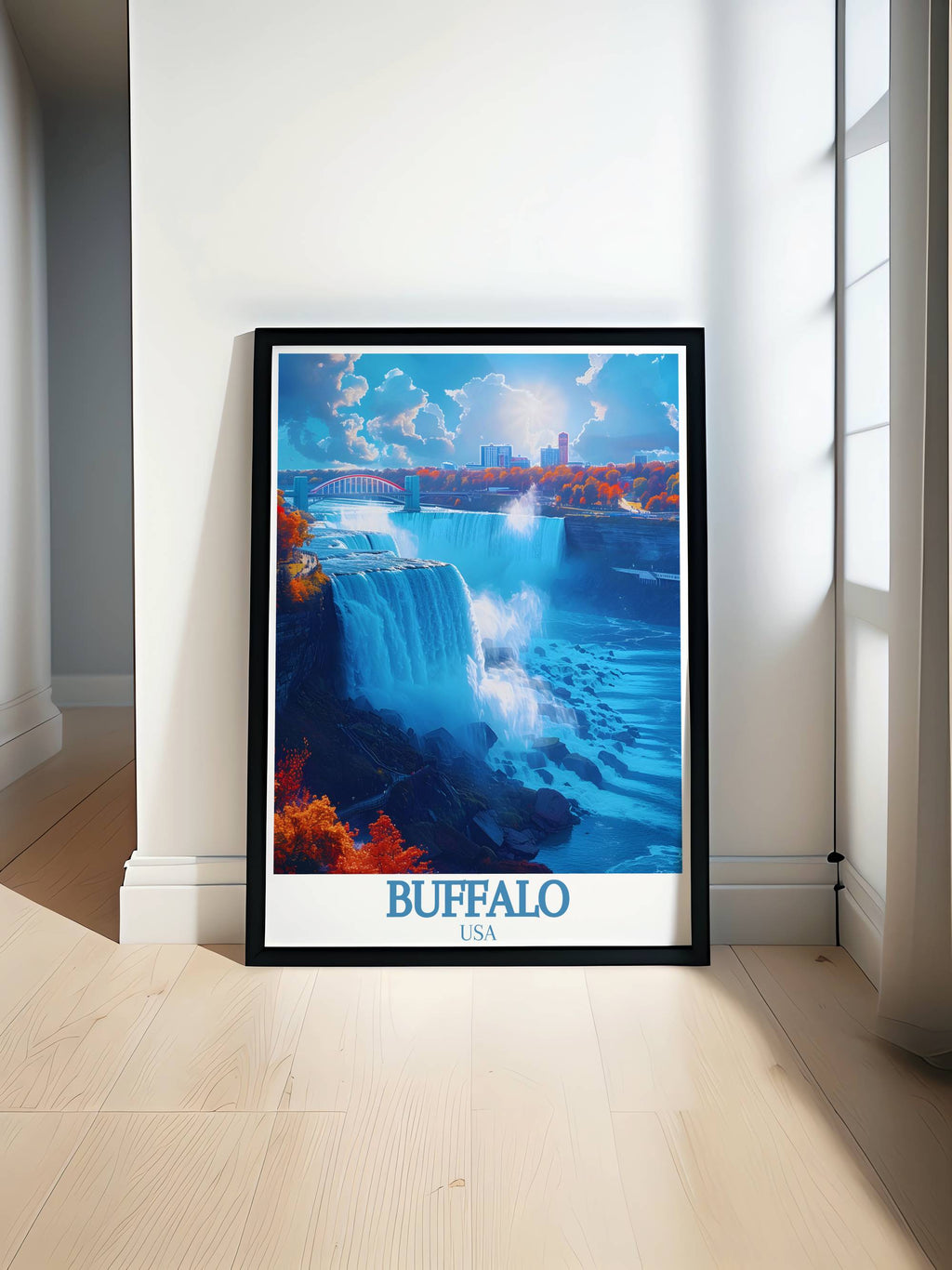 Buffalo   Travel Posters - Niangara Falls  Home Decor - USA  Living Room Decor-0