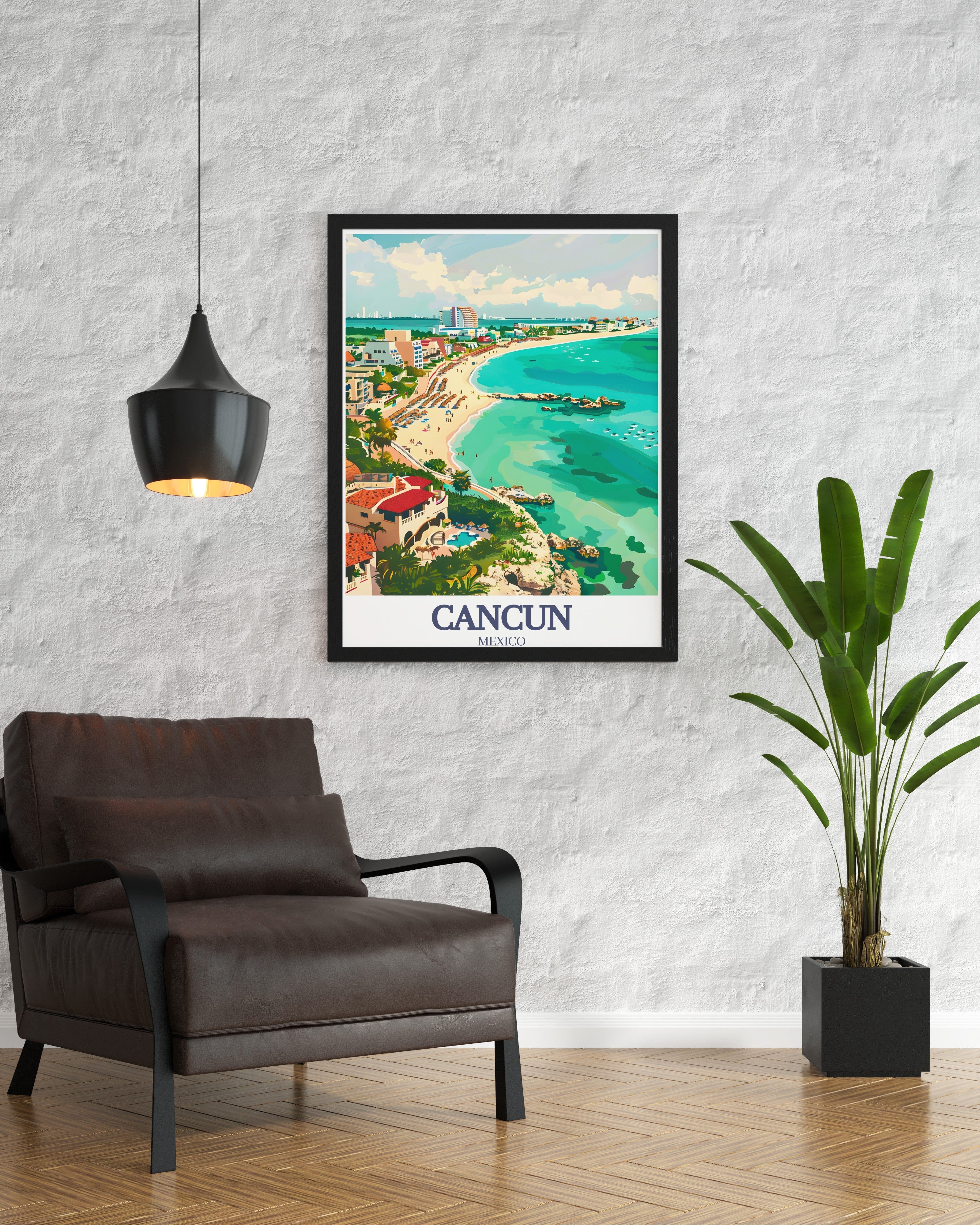 Cancun Art - Isla Mujeres and Mia Reef  Home Decor - Mexico   Decor-4