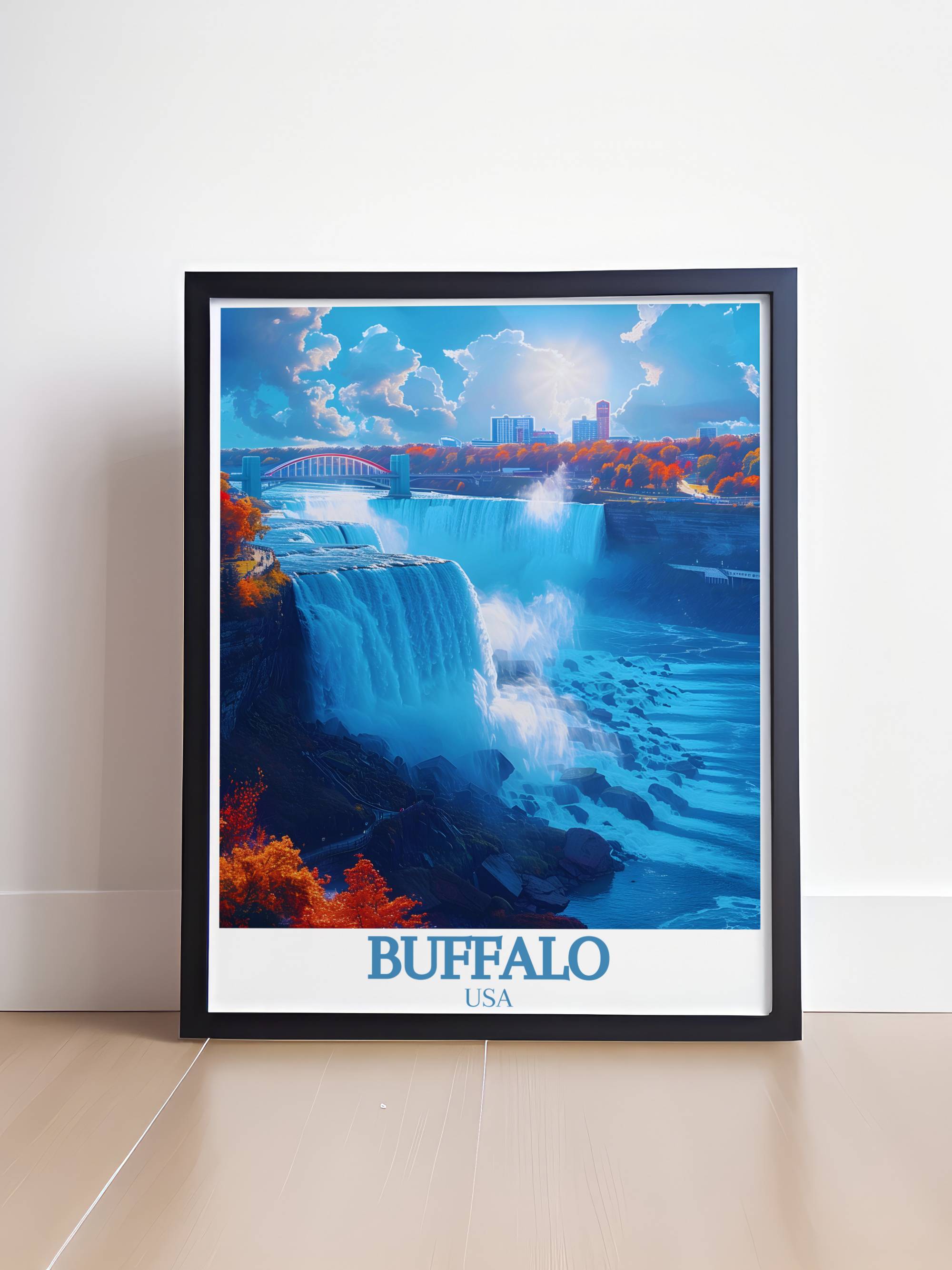 Buffalo   Travel Posters - Niangara Falls  Home Decor - USA  Living Room Decor-1