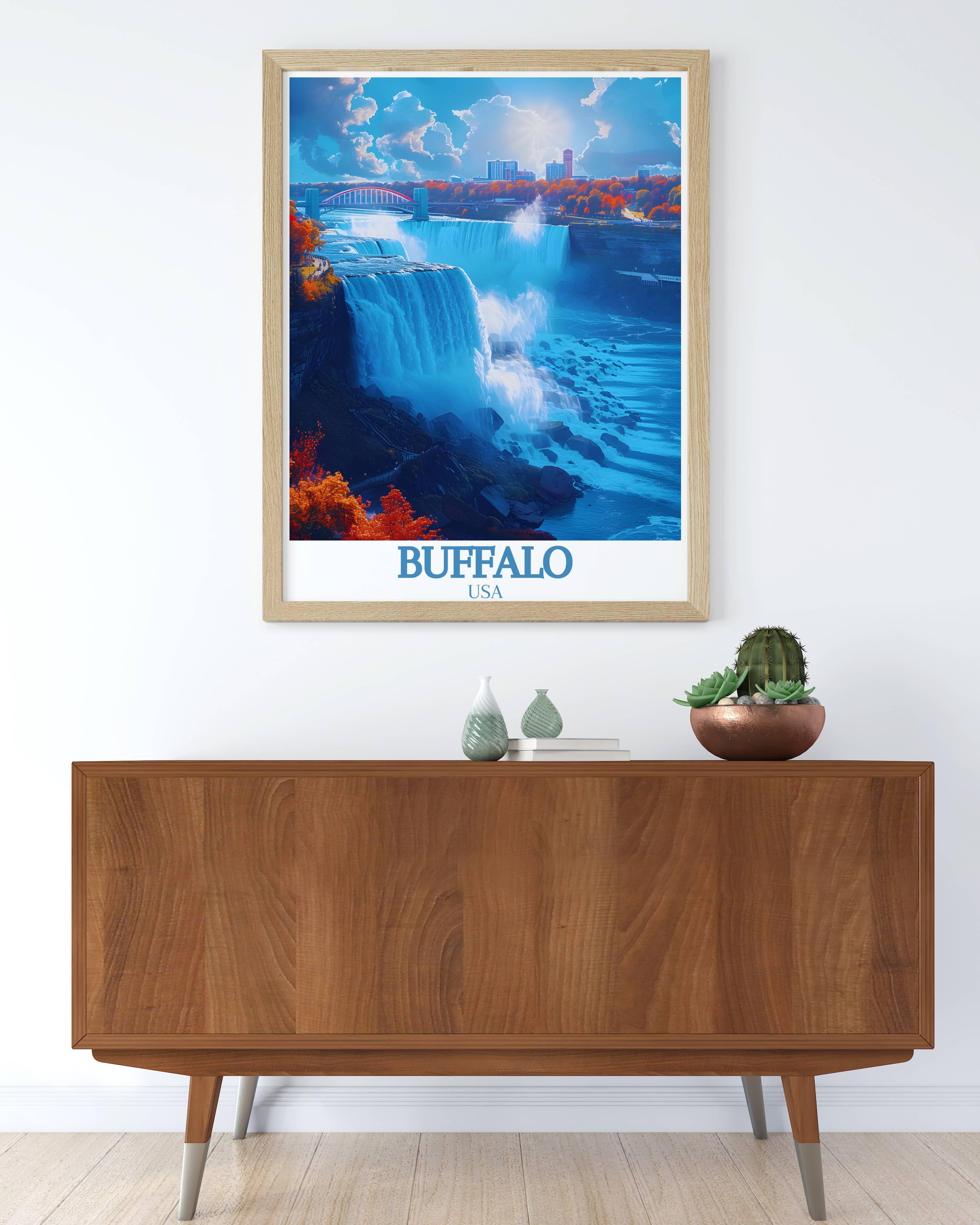 Buffalo   Travel Posters - Niangara Falls  Home Decor - USA  Living Room Decor-3