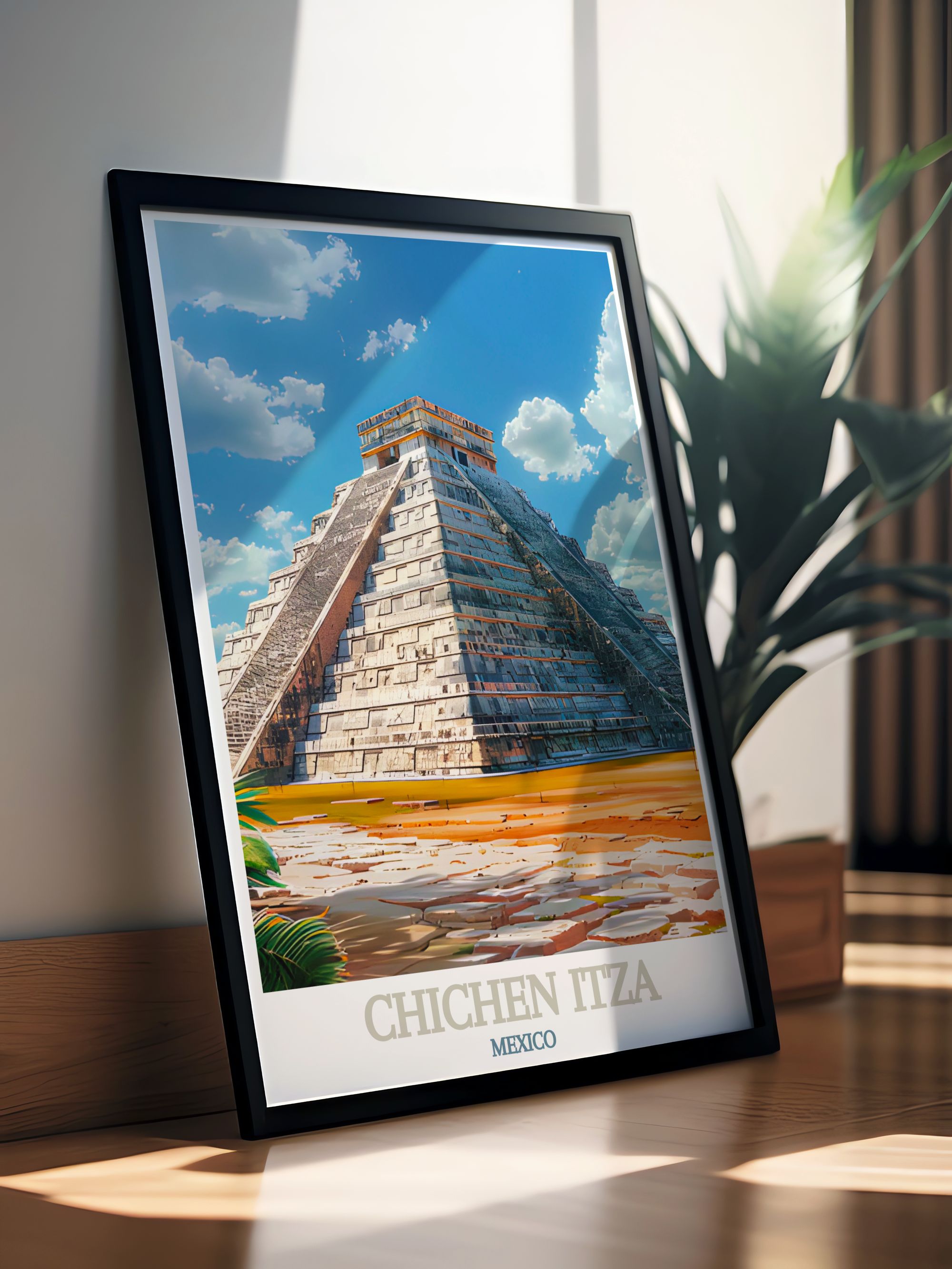 Chichen Itza  Art Prints - El Castillo Home Decor - Mexico Wall Decor-3
