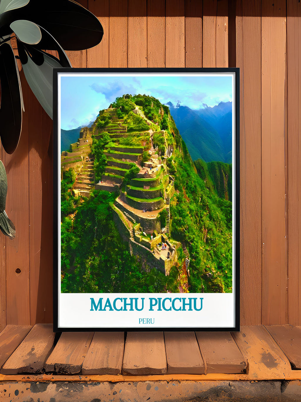 Machu Picchu Travel Art  - Huayna-Picchu  Home Decor - Peru Living Room Decor-3