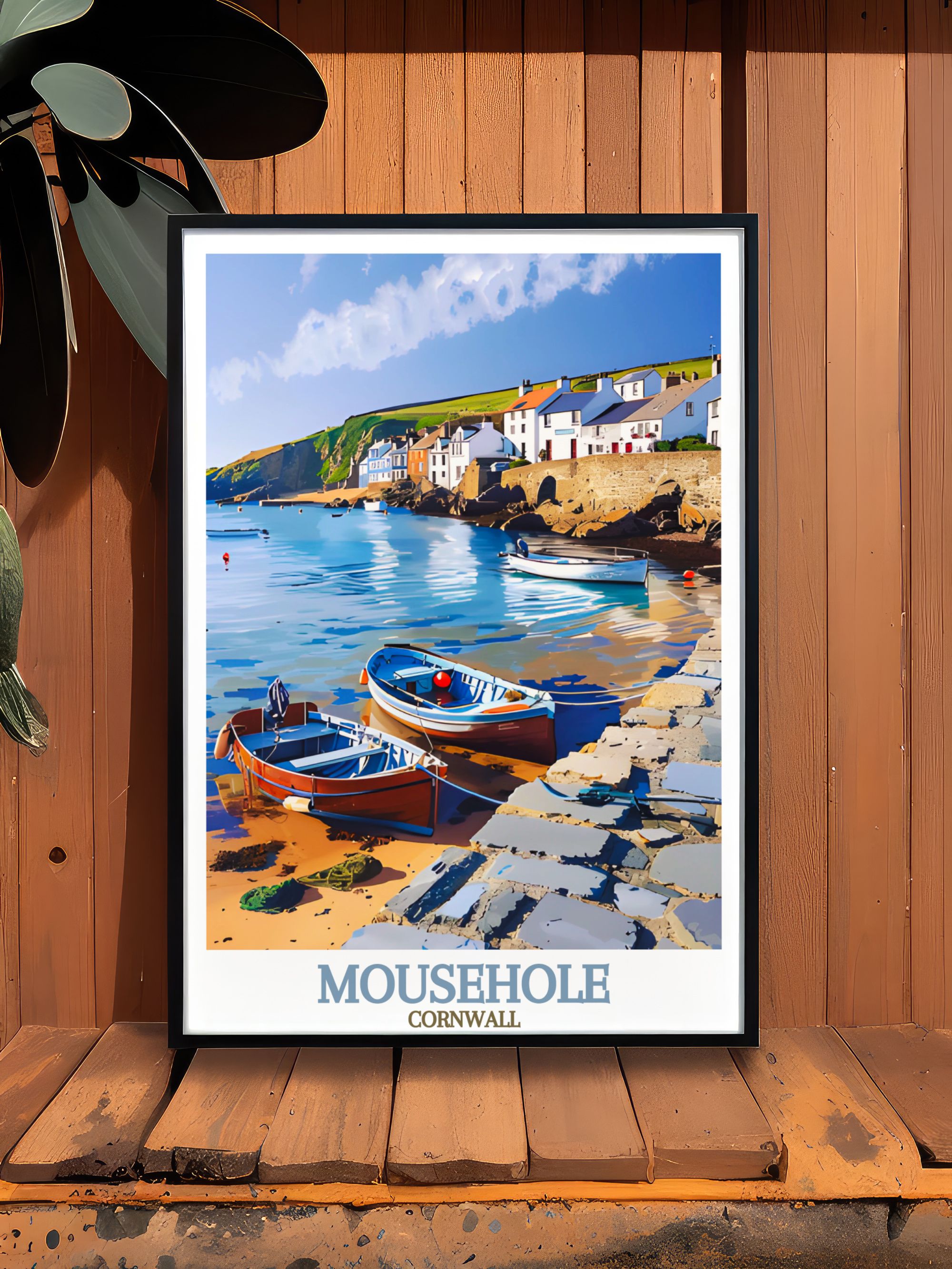 Mousehole Cornwall  Art - Mousehole Harbour  Home Decor - Cornwall  Living Room Decor-2