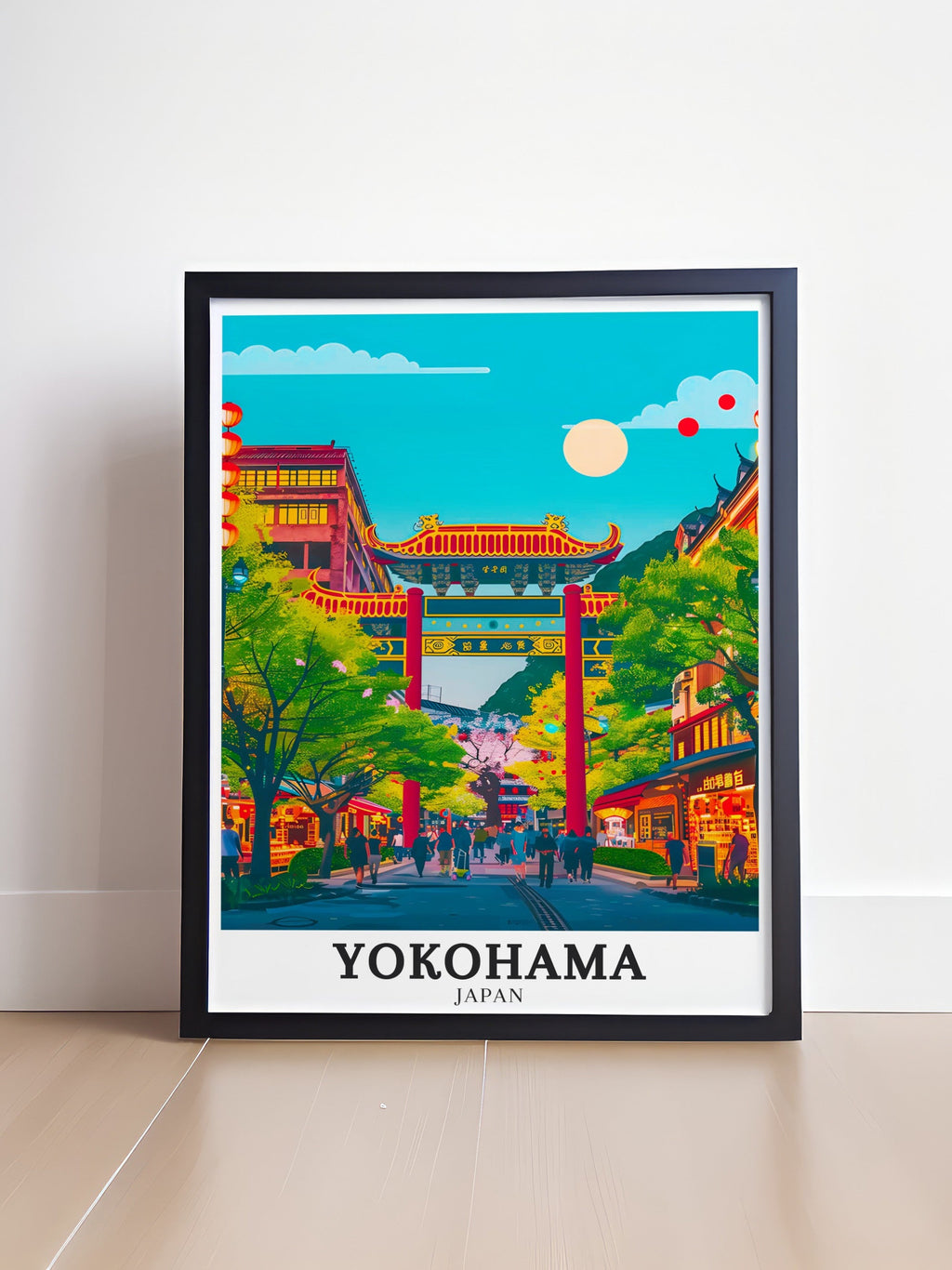 Yokohama Travel Print - Chinatown Wall Decor - Yamashitacho Home Decor - Yokohama Wall Print-1