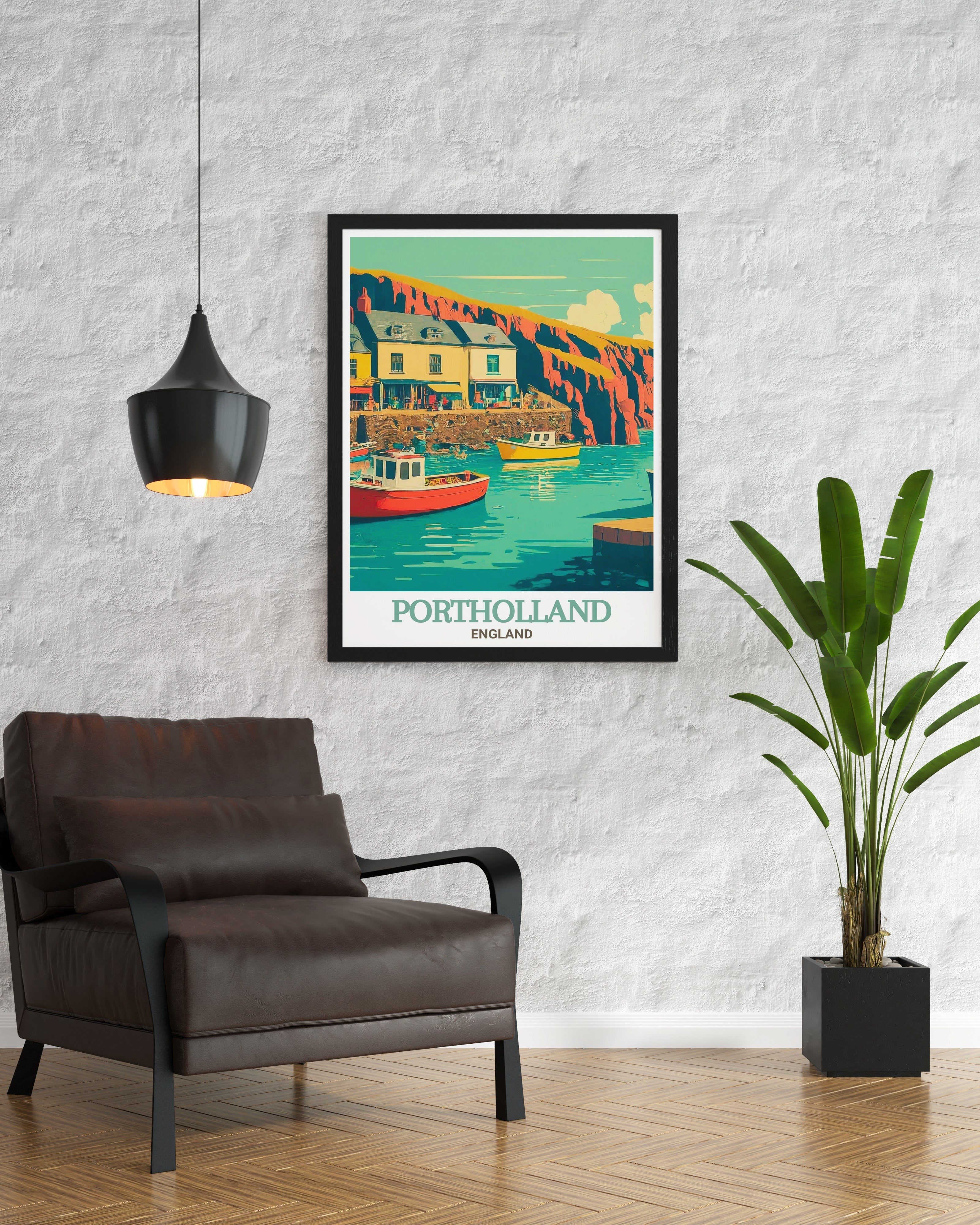 Portholland Travel Print - Portloe Wall Decor - Cornwall Home Decor - Cornwall Wall Print-4