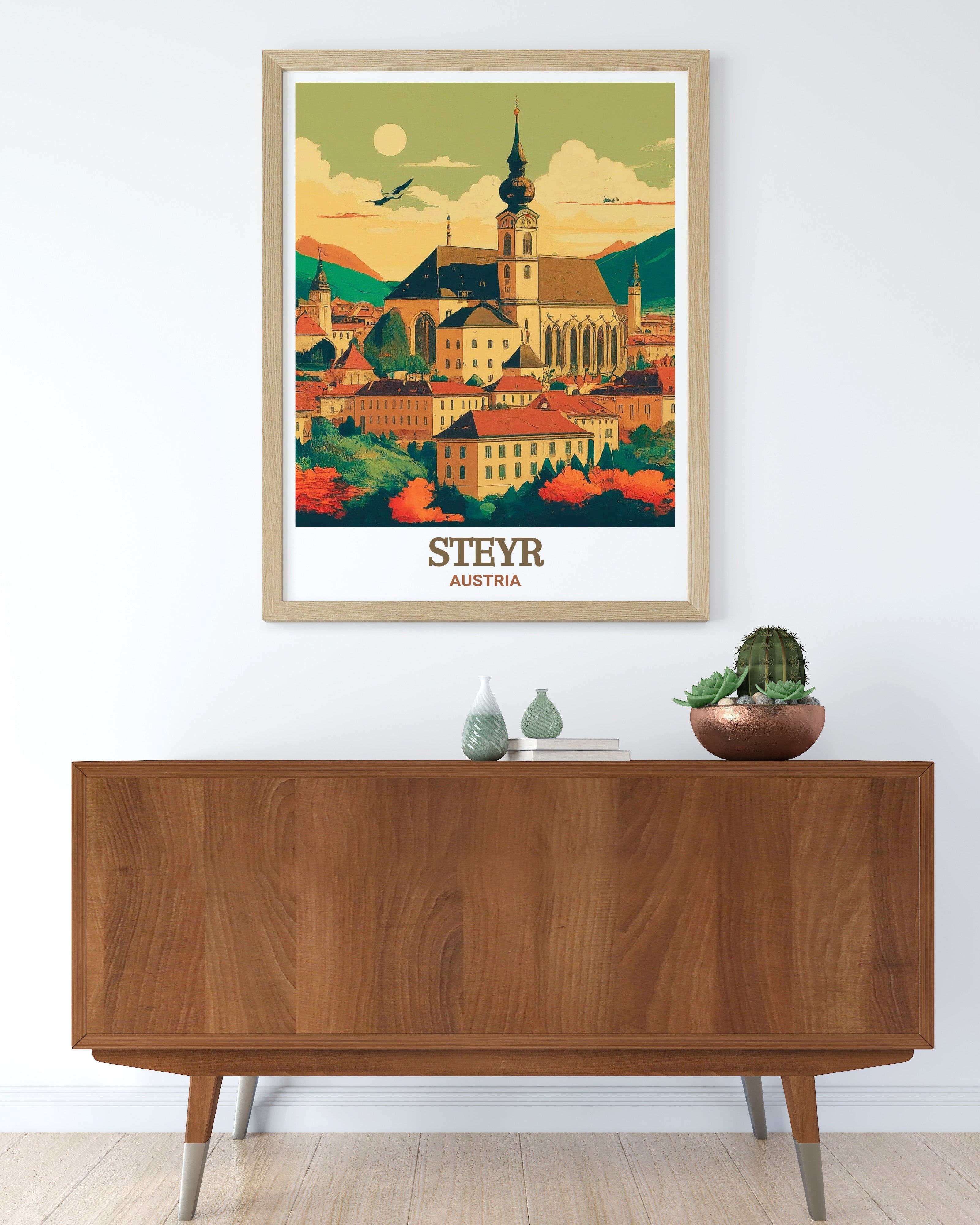Steyr Travel Print - Stadtpfarrkirche Wall Decor - Austria Home Decor - Austria Wall Print-4