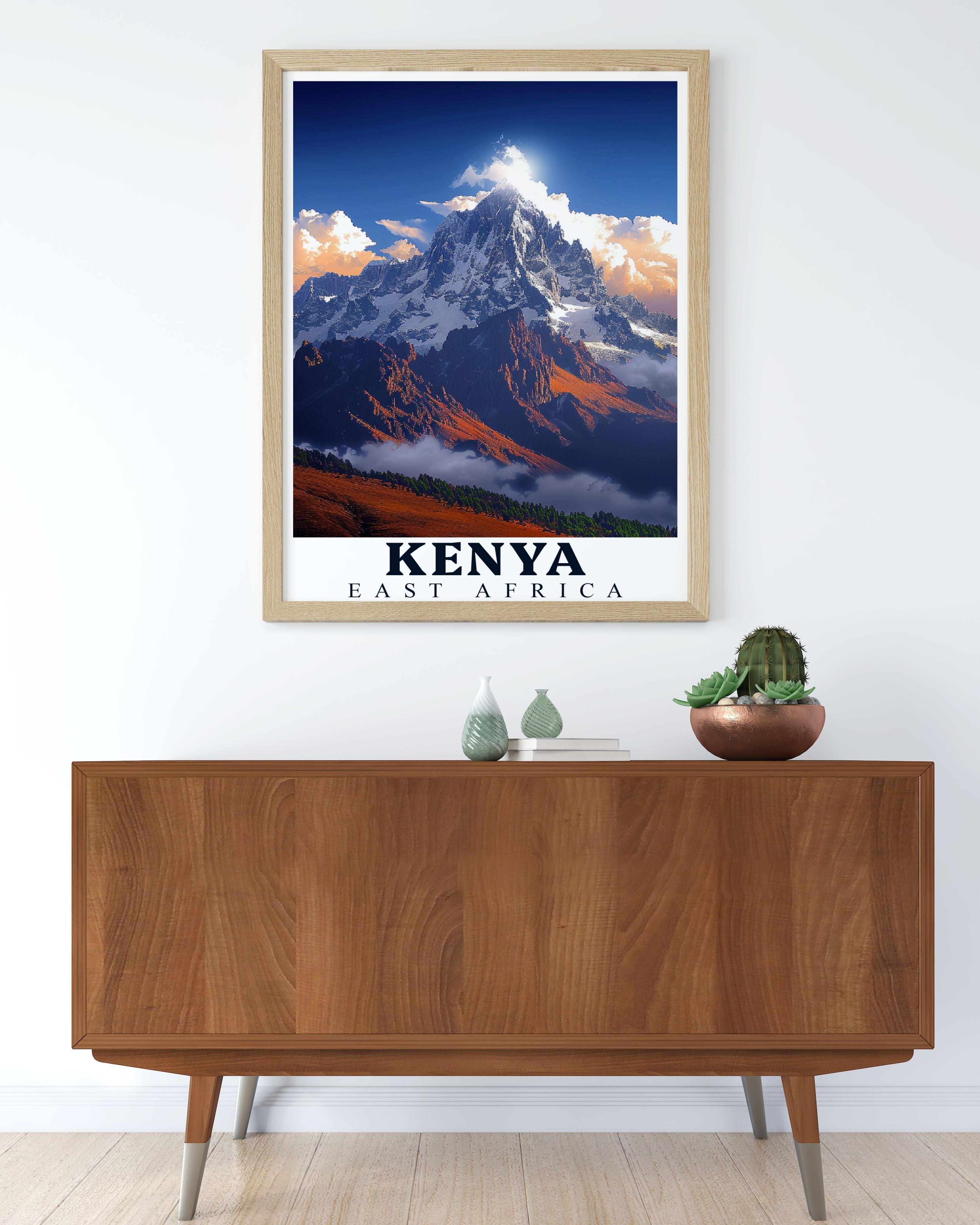 Kenya Art - Mount Kenya Ideal Home Decor - East Africa Living Room Decor-2