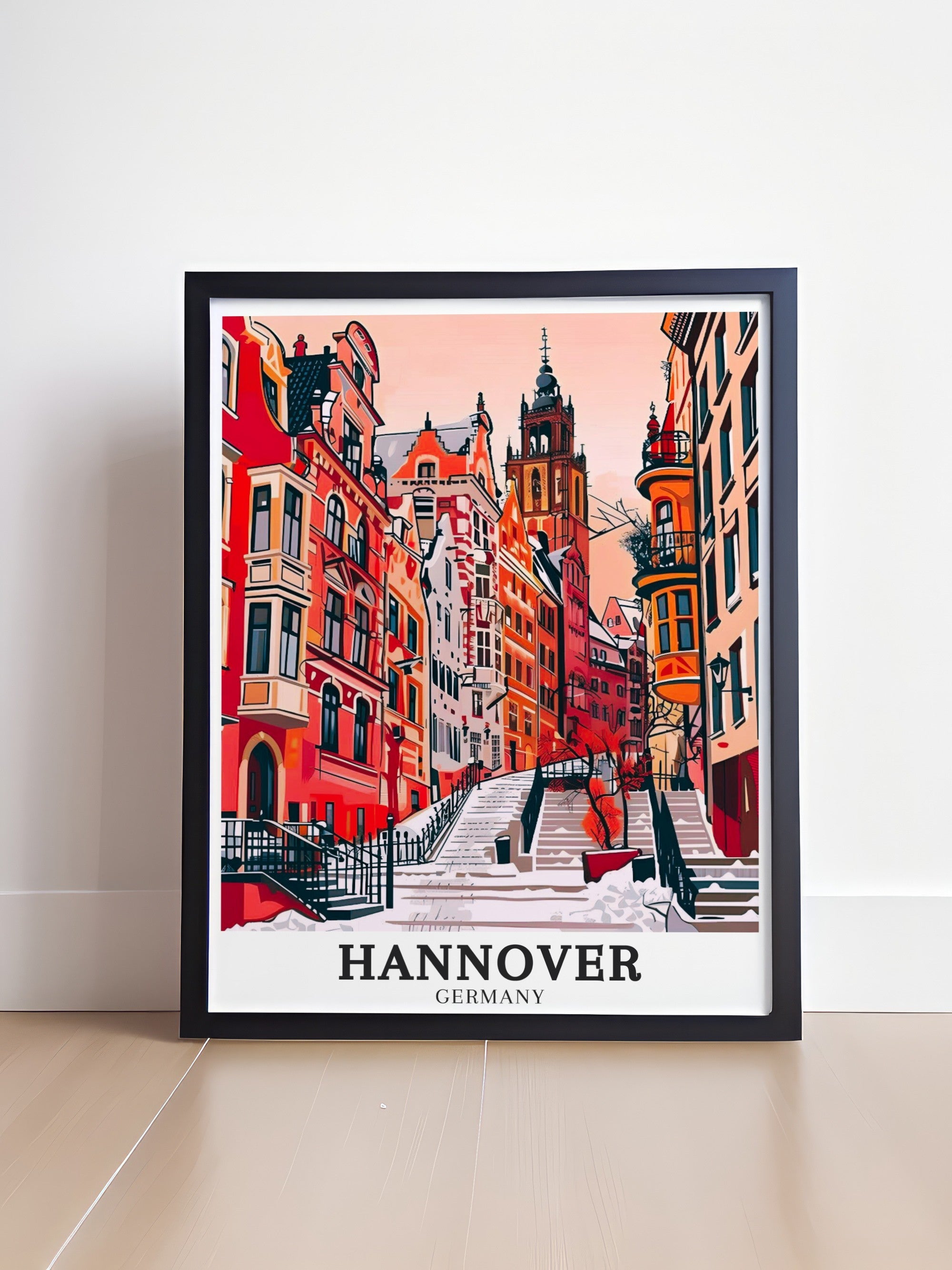 Hannover Print - Old Town Wall Decor - Schmiedestraße Home Decor - Schmiedestraße Wall Print-1