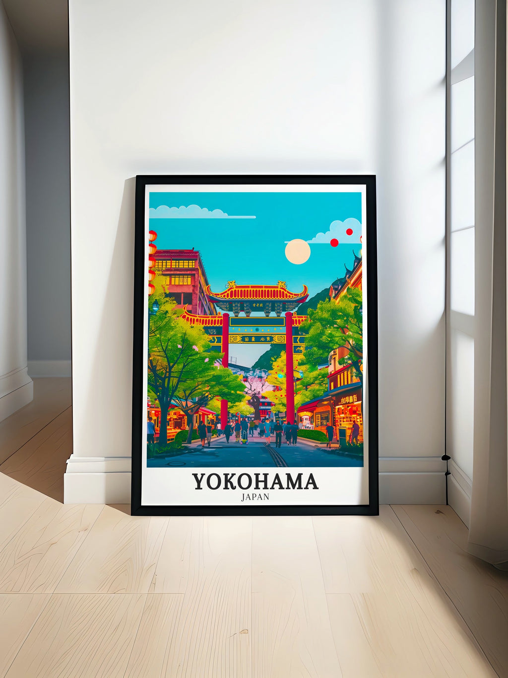Yokohama Travel Print - Chinatown Wall Decor - Yamashitacho Home Decor - Yokohama Wall Print-0