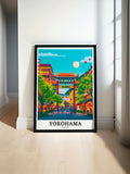 Yokohama Travel Print - Chinatown Wall Decor - Yamashitacho Home Decor - Yokohama Wall Print-0