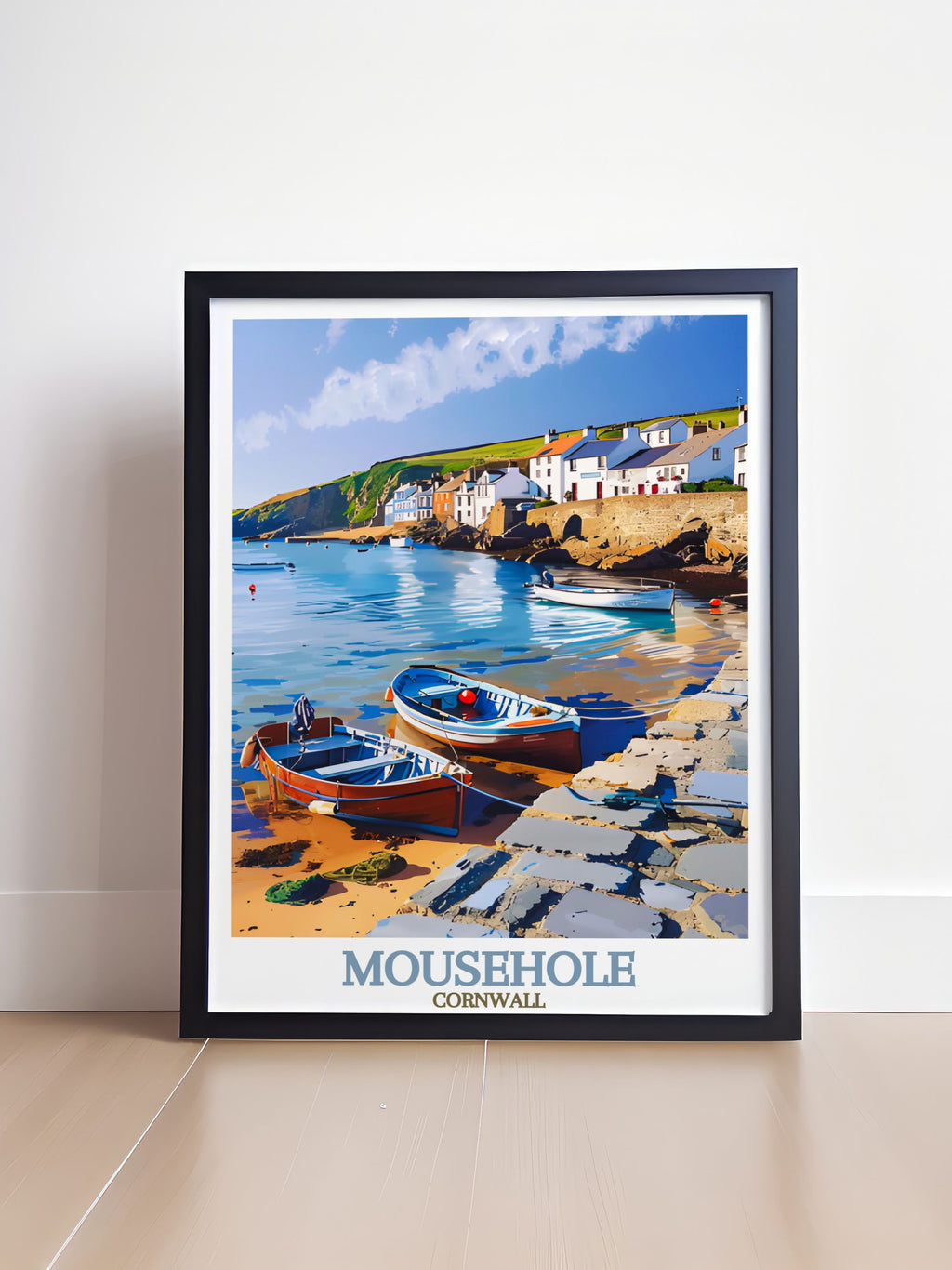 Mousehole Cornwall  Art - Mousehole Harbour  Home Decor - Cornwall  Living Room Decor-3
