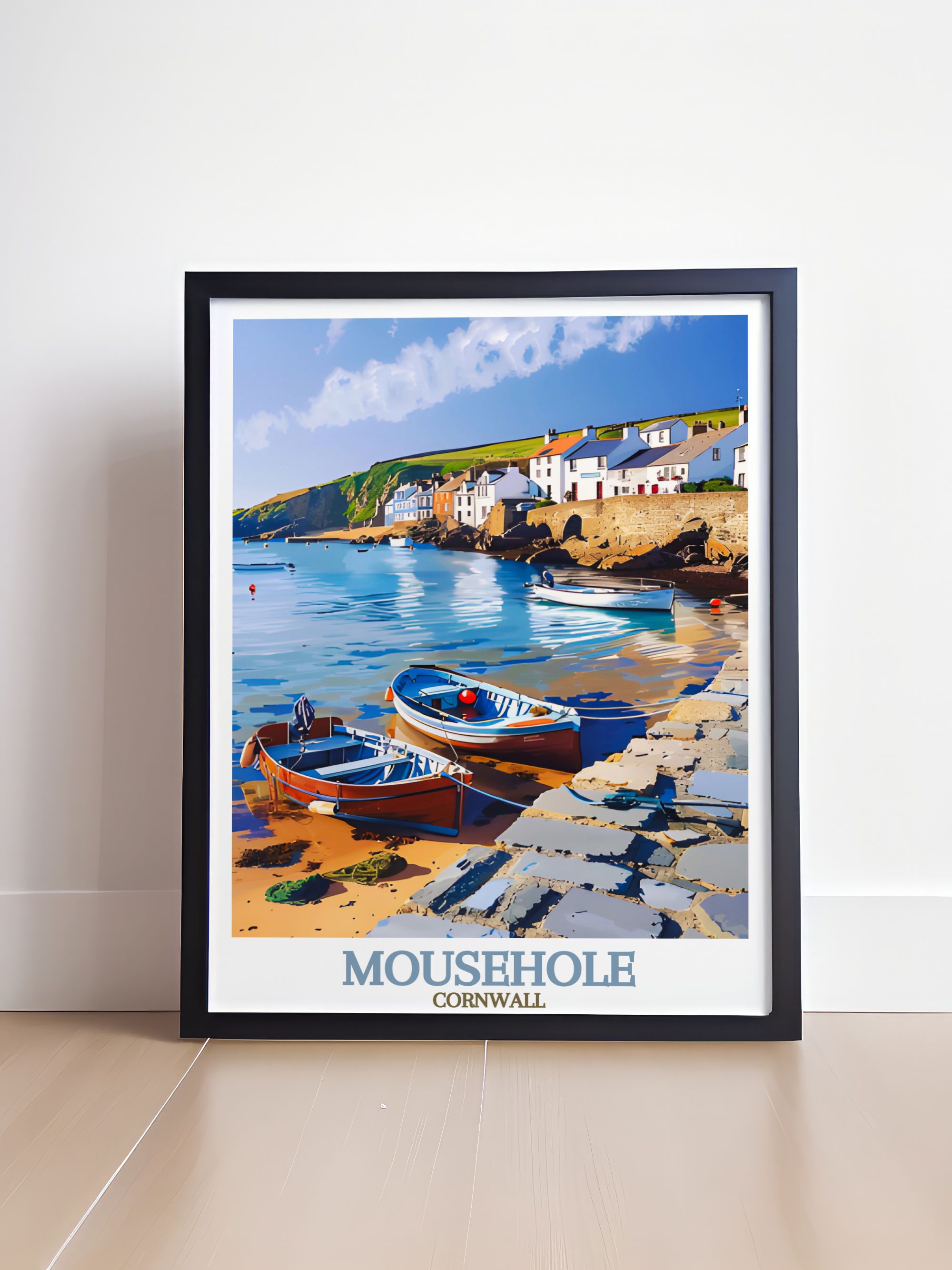 Mousehole Cornwall  Art - Mousehole Harbour  Home Decor - Cornwall  Living Room Decor-3