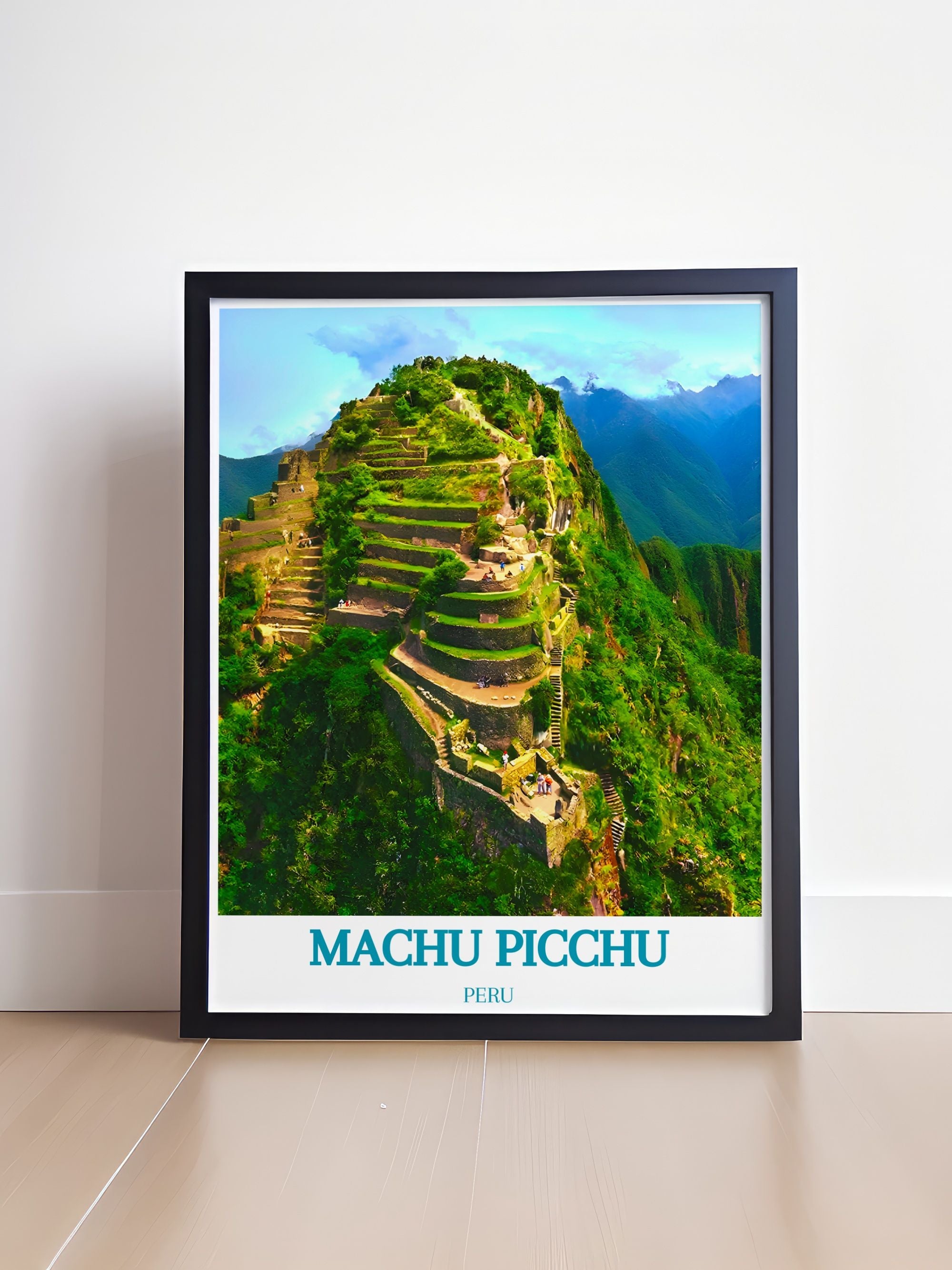 Machu Picchu Travel Art  - Huayna-Picchu  Home Decor - Peru Living Room Decor-2