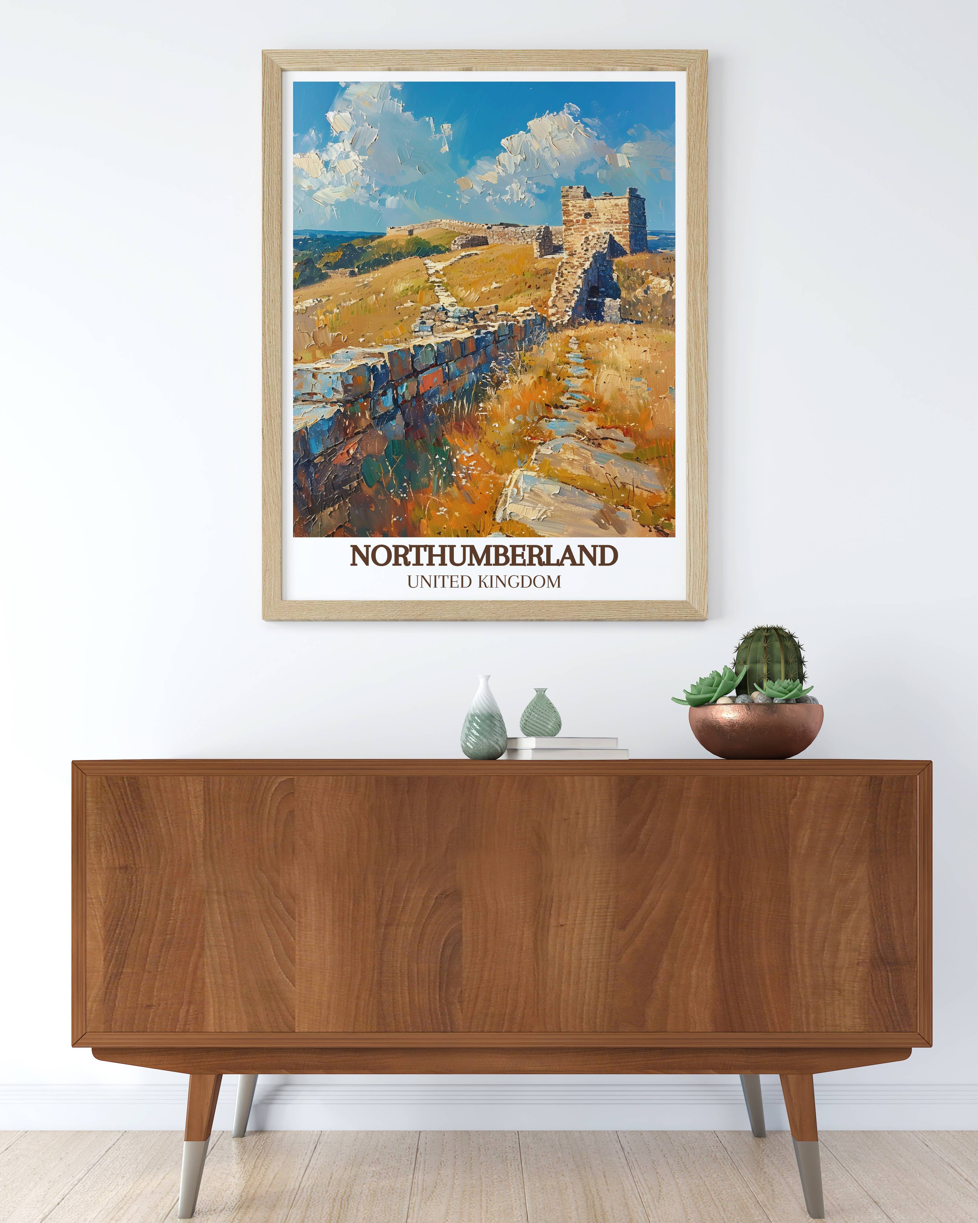 Northumberland  Travel Posters - Hadrian's Wall  Home Decor - United Kingdom  Living Room Decor-3