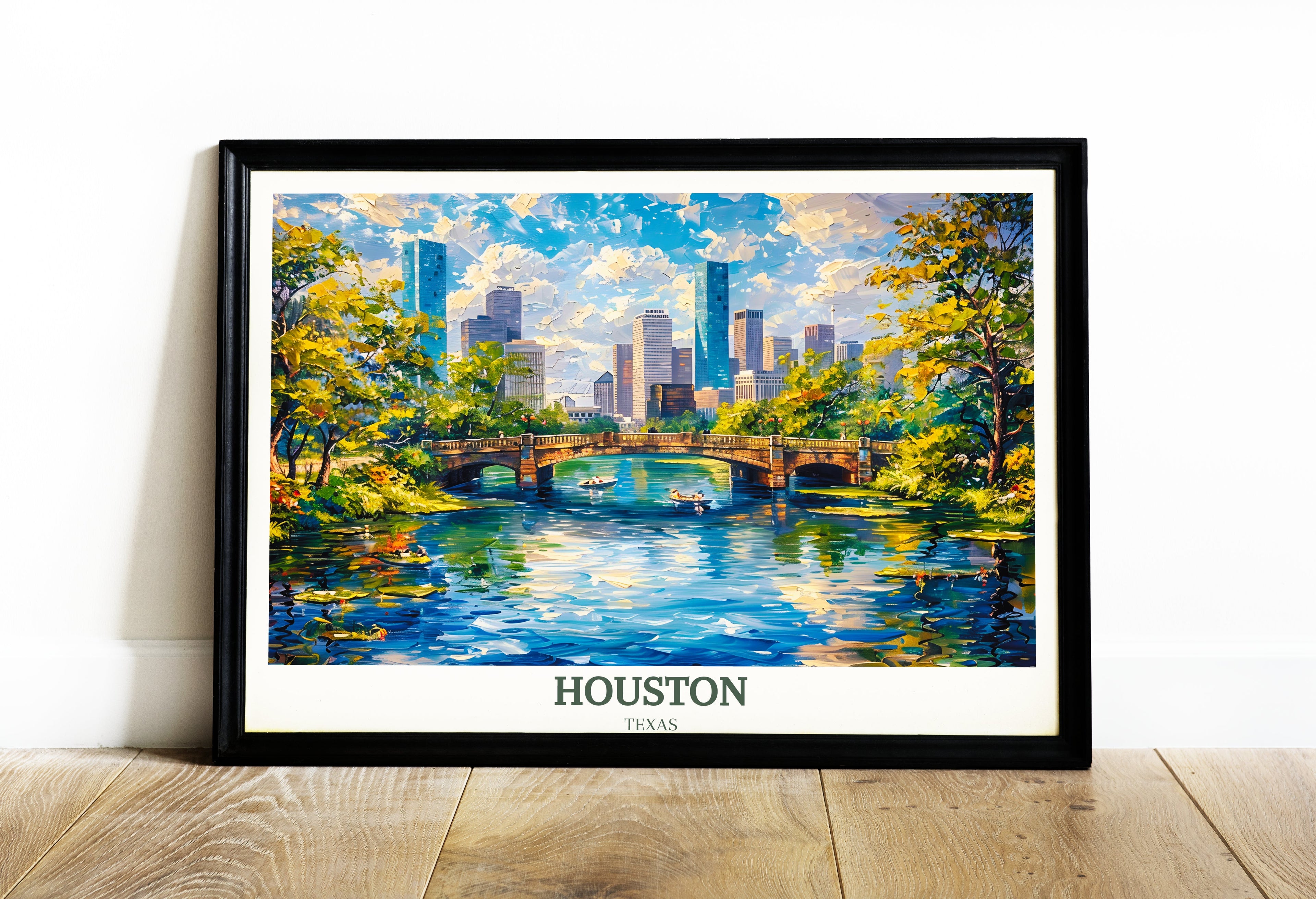 Houston Travel Poster - Texas Wall Art for Home Decor - Houston Wall Decor-0