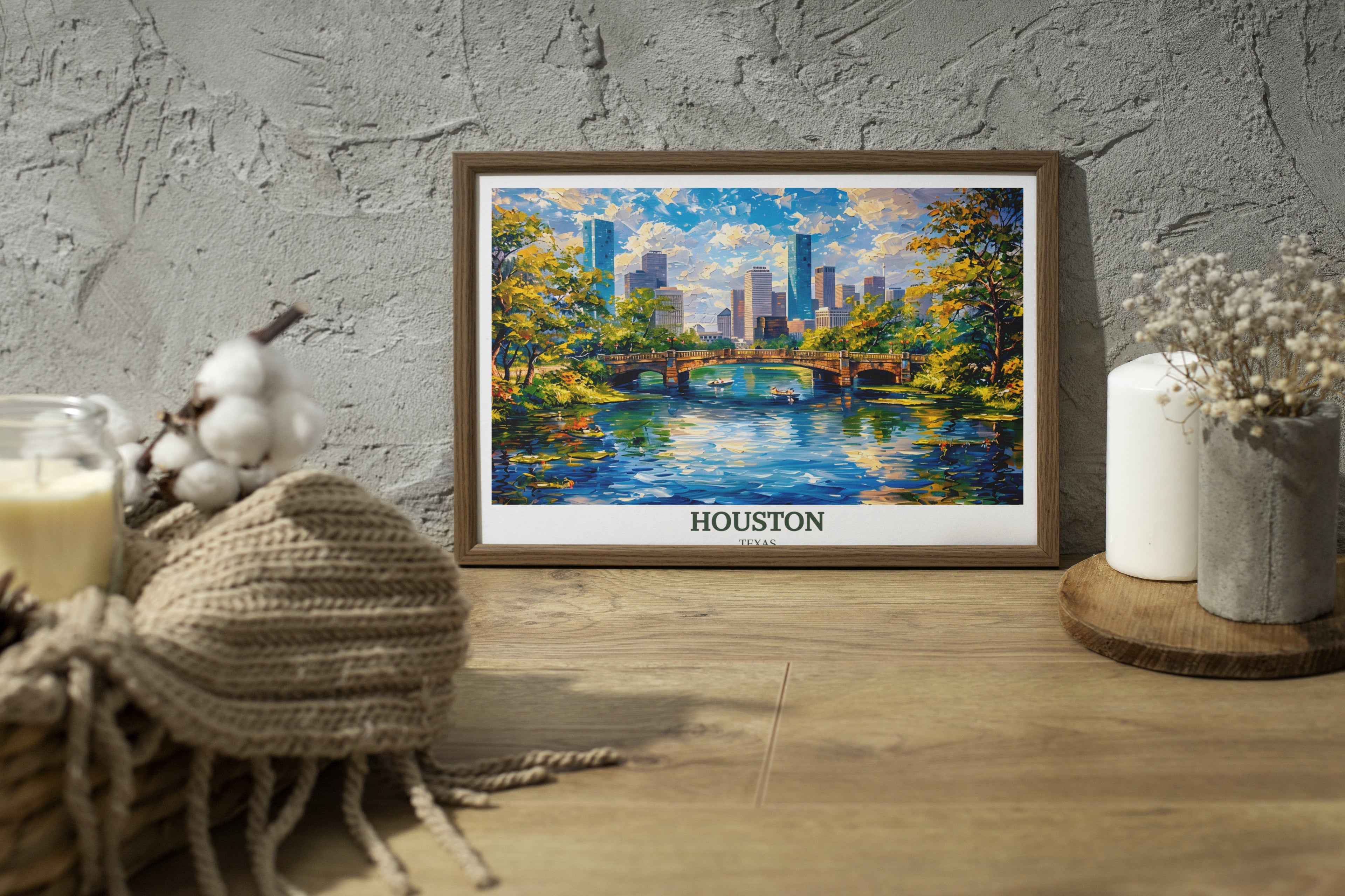 Houston Travel Poster - Texas Wall Art for Home Decor - Houston Wall Decor-2