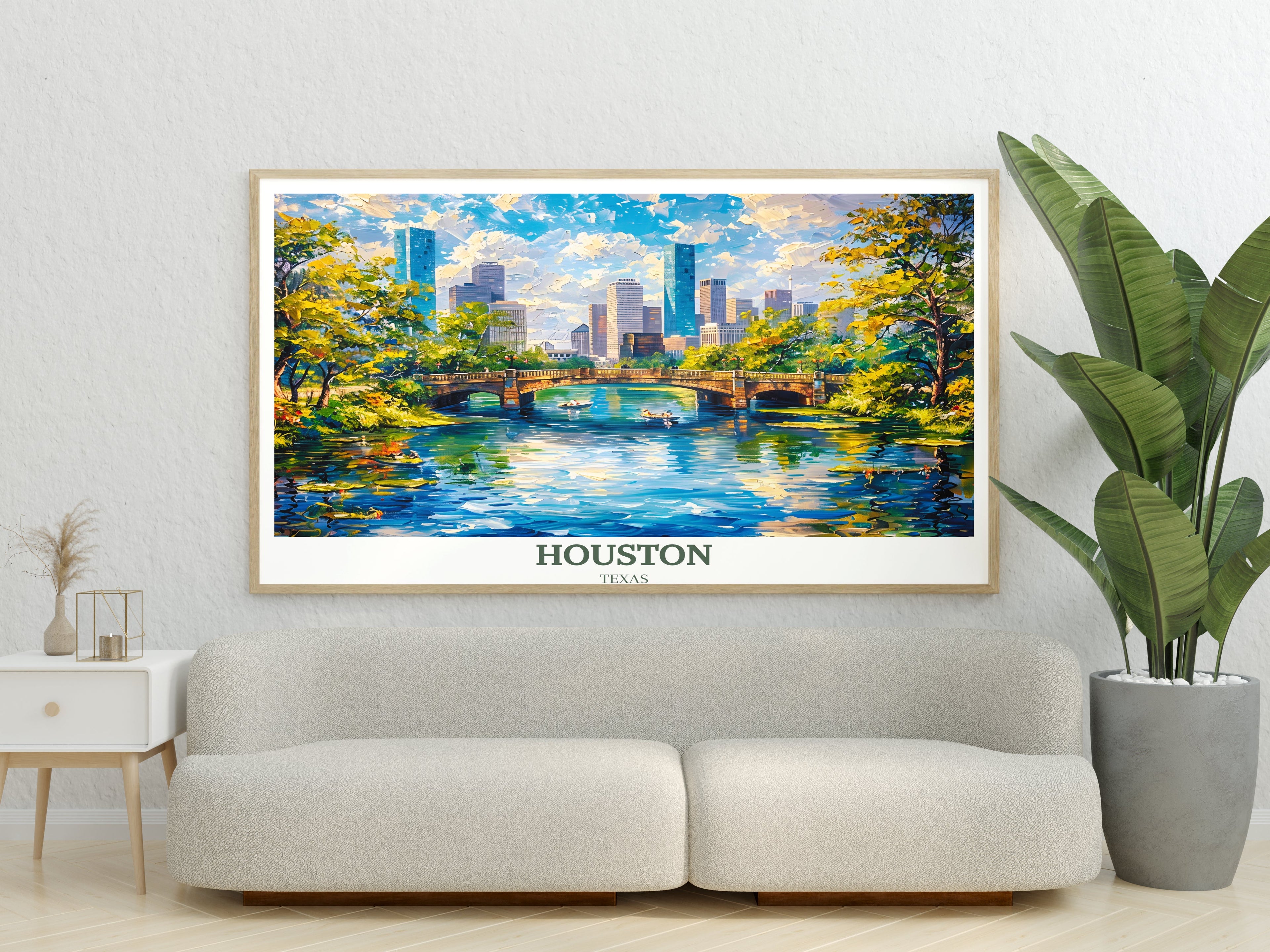 Houston Travel Poster - Texas Wall Art for Home Decor - Houston Wall Decor-3
