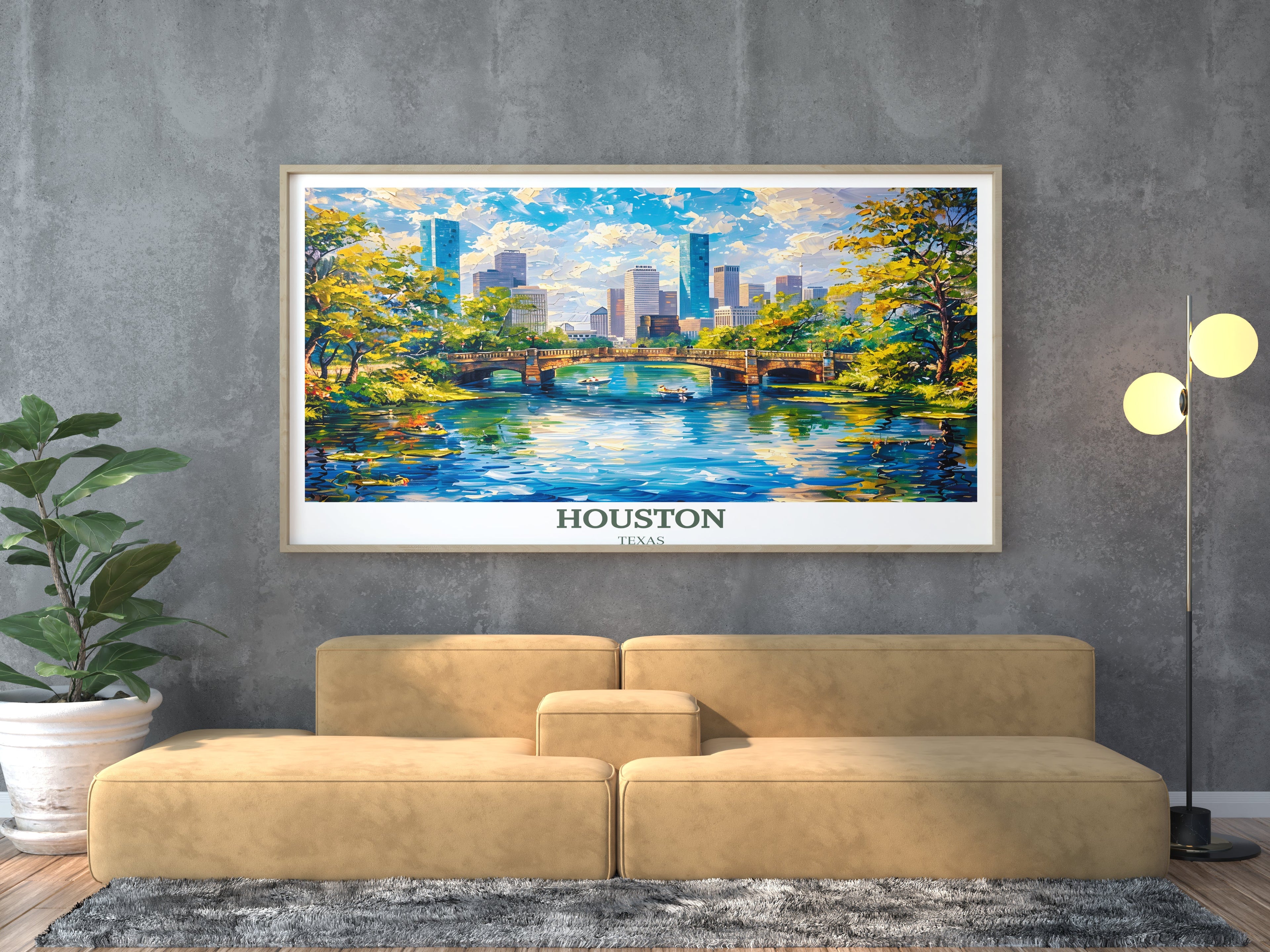 Houston Travel Poster - Texas Wall Art for Home Decor - Houston Wall Decor-4