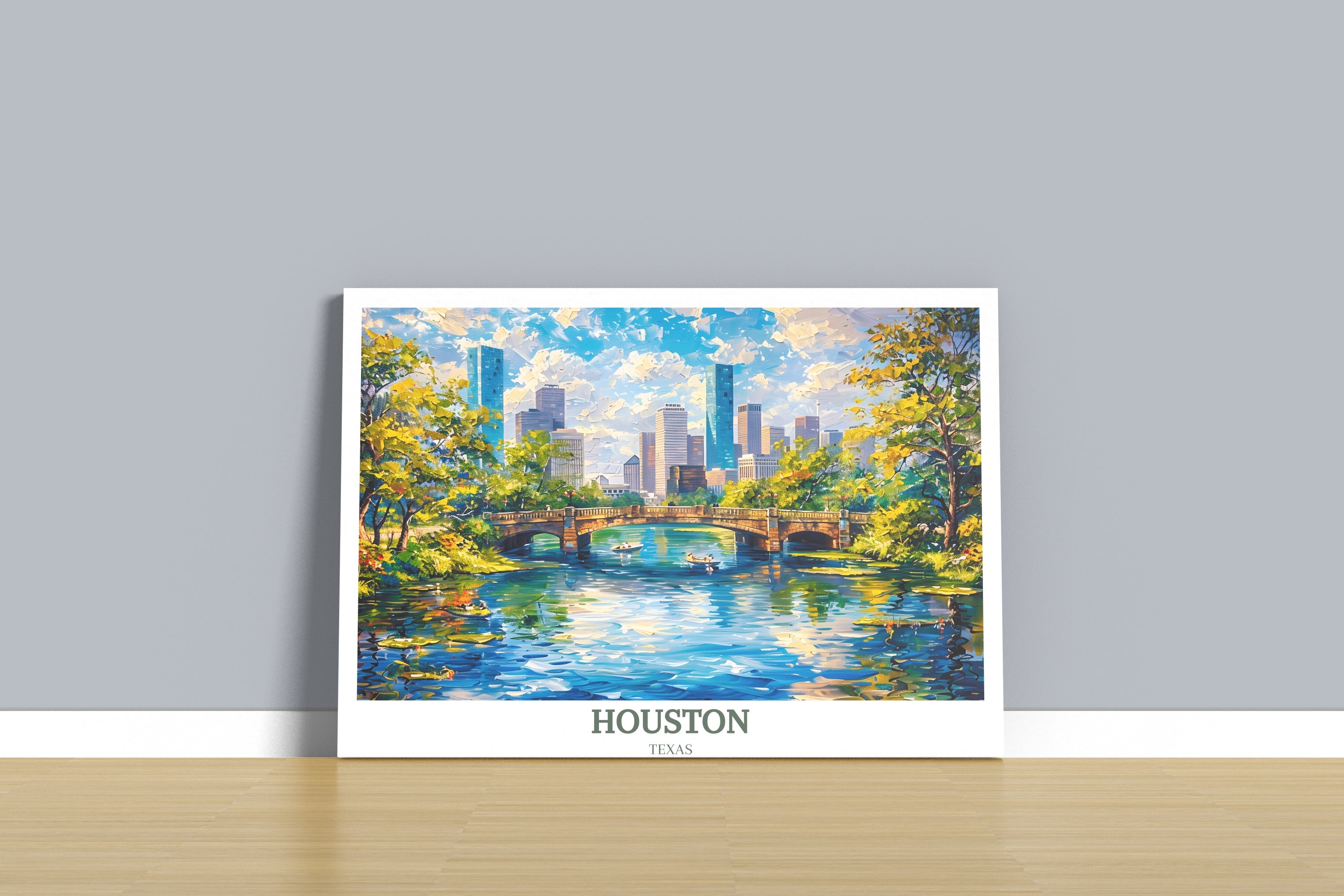 Houston Travel Poster - Texas Wall Art for Home Decor - Houston Wall Decor-1
