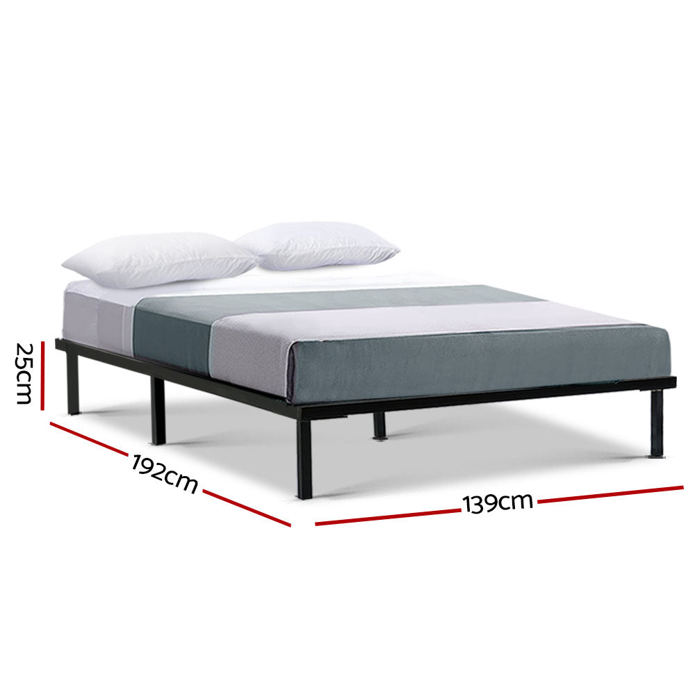 NNEDSZ Artiss Bed Frame Double Size Metal Bed Frame TED-1