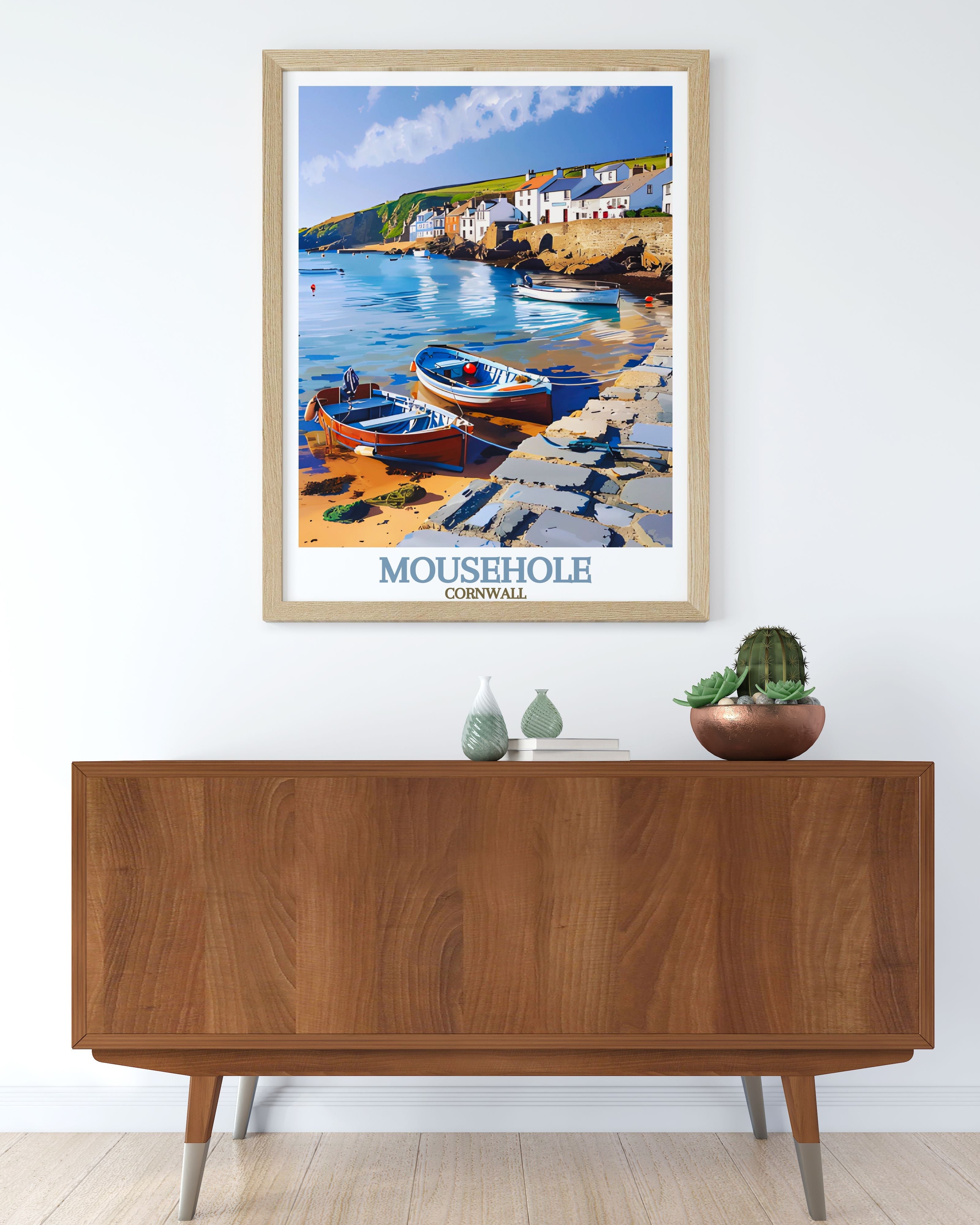 Mousehole Cornwall  Art - Mousehole Harbour  Home Decor - Cornwall  Living Room Decor-1