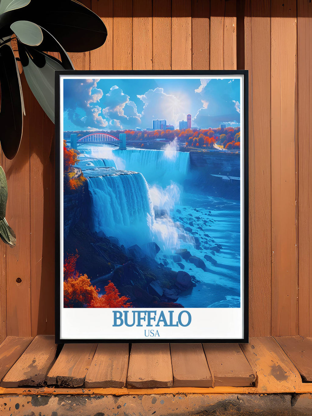 Buffalo   Travel Posters - Niangara Falls  Home Decor - USA  Living Room Decor-2