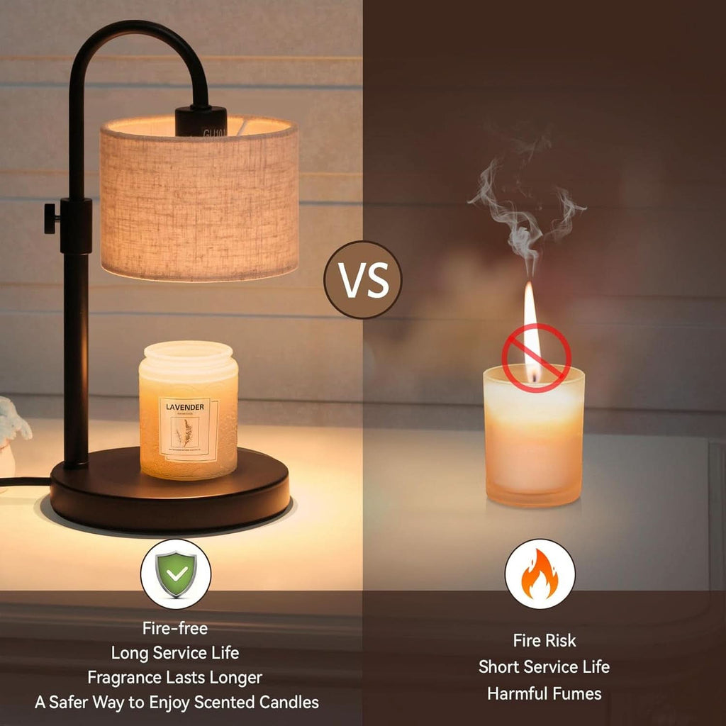 Dimmable Candle Warmer Lamp With Timer Bedroom Decor-4