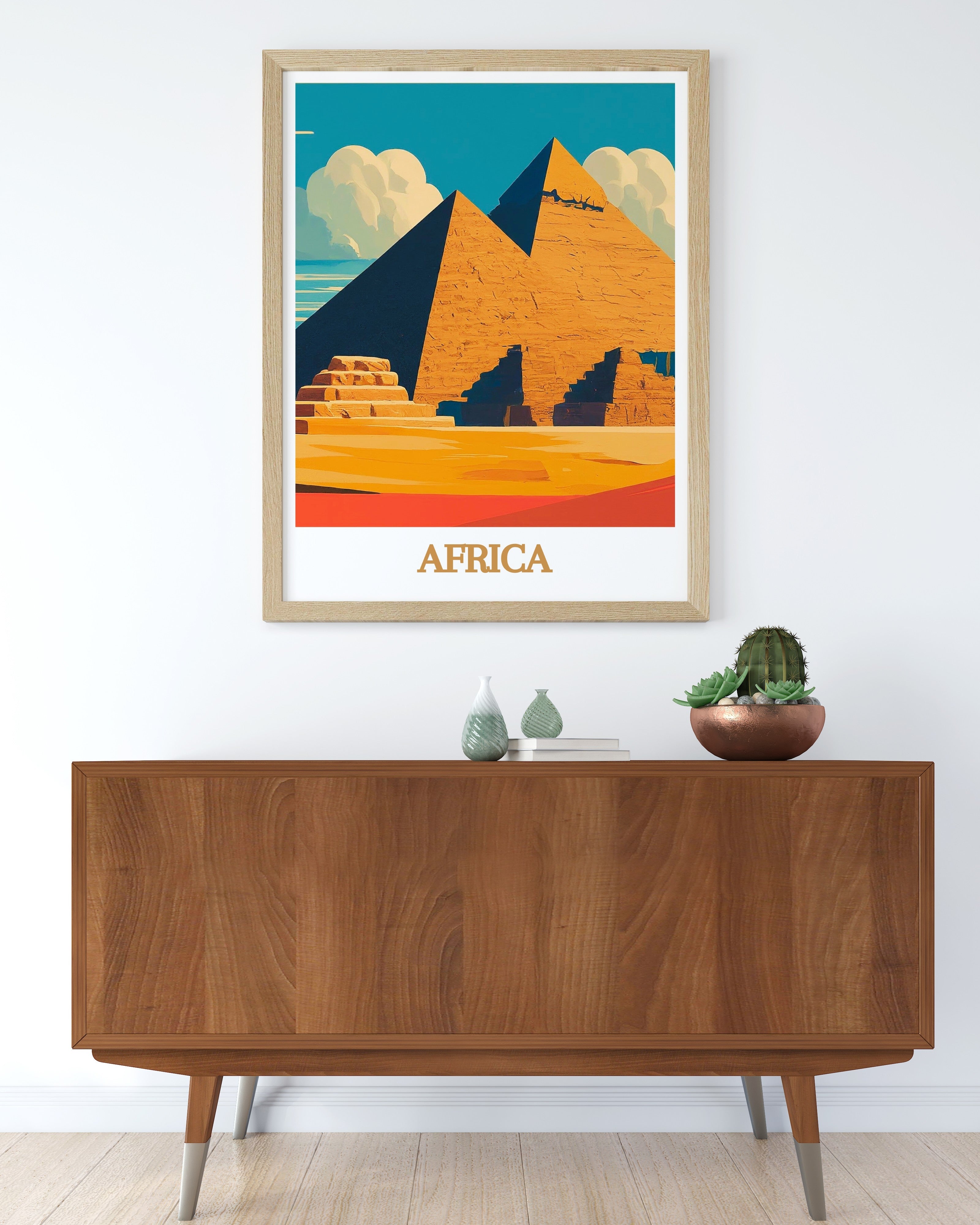 Africa  Artwork - Pyramids of Giza  Living Room Decor - Africa Ideal Home Decor-4