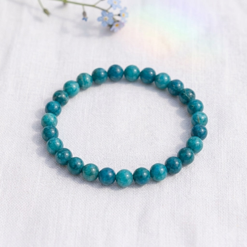 Bracelet en Apatite bleue