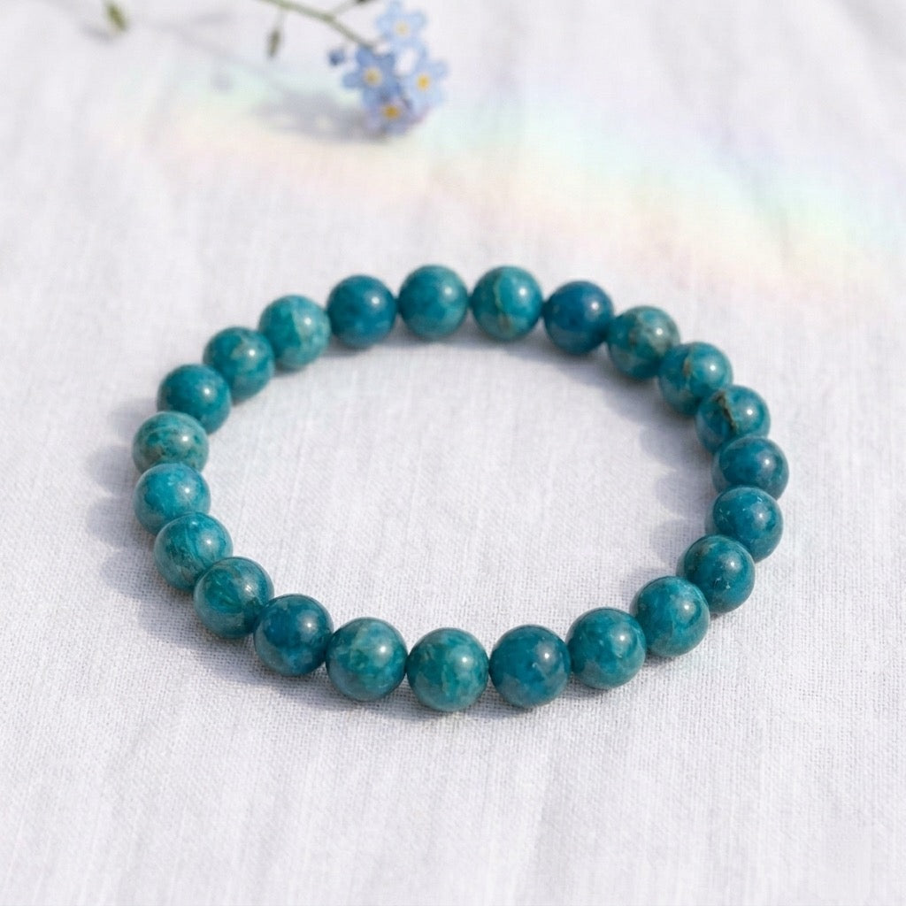 Bracelet en Apatite bleue