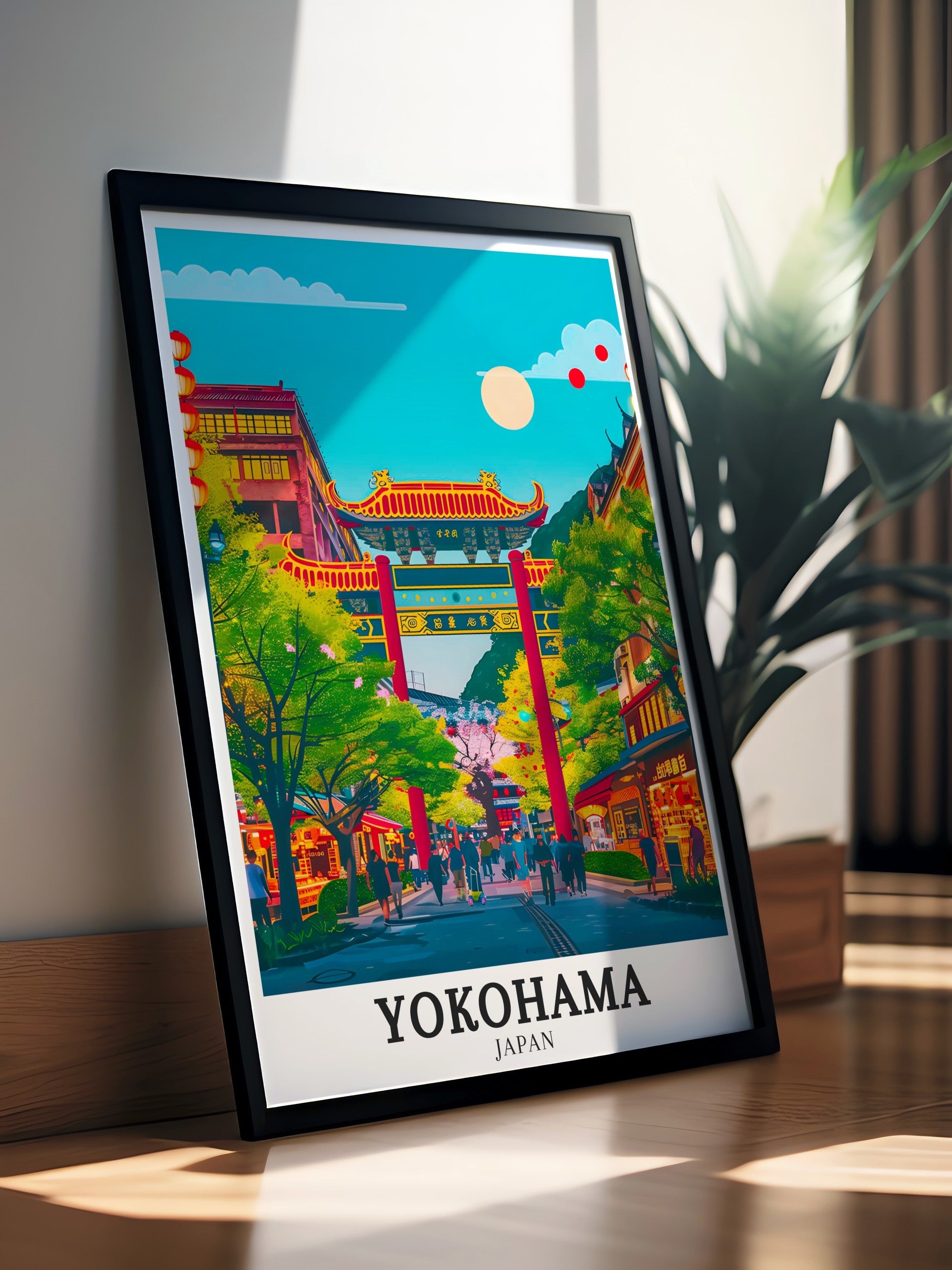 Yokohama Travel Print - Chinatown Wall Decor - Yamashitacho Home Decor - Yokohama Wall Print-3