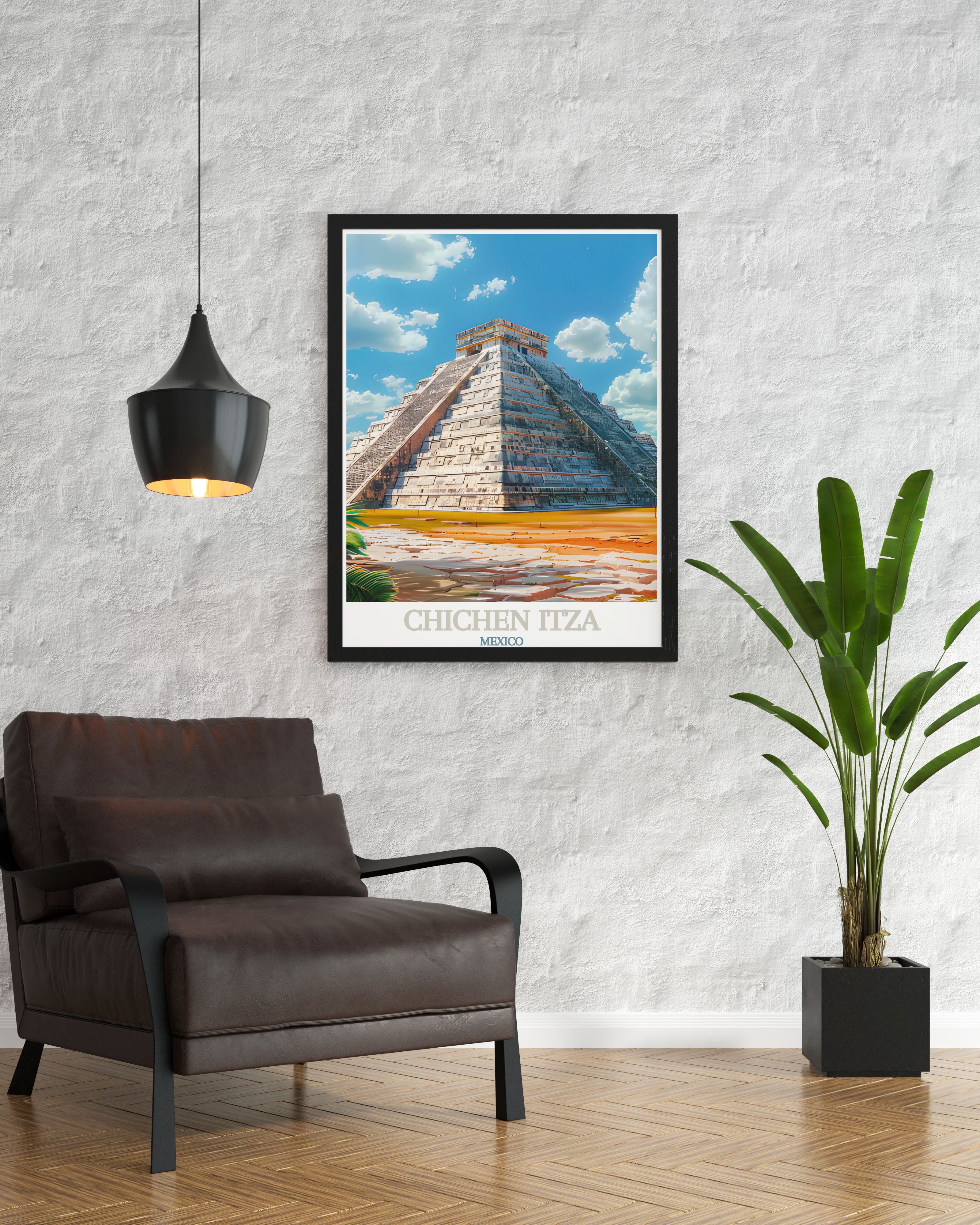 Chichen Itza  Art Prints - El Castillo Home Decor - Mexico Wall Decor-1