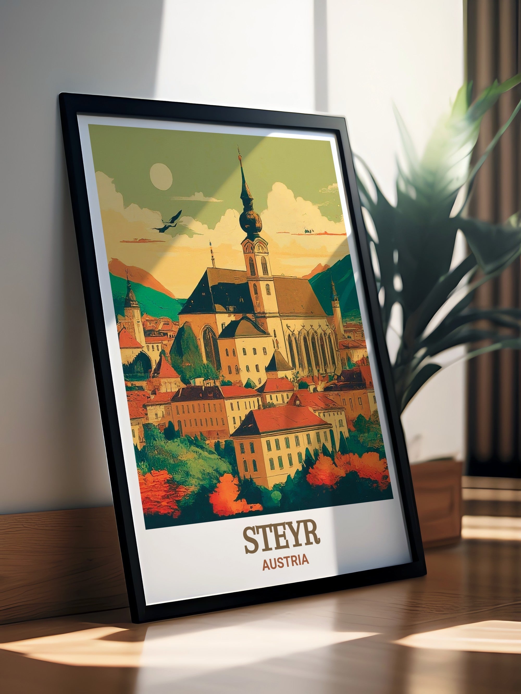 Steyr Travel Print - Stadtpfarrkirche Wall Decor - Austria Home Decor - Austria Wall Print-3