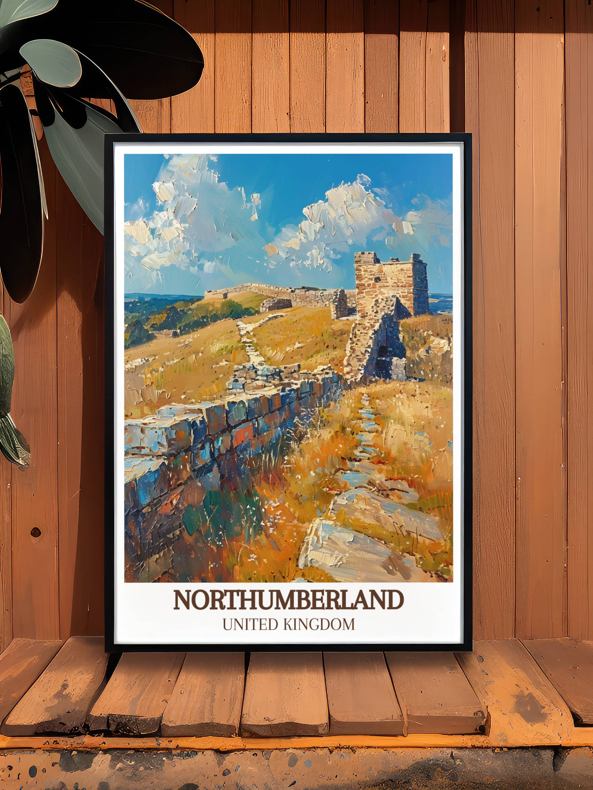 Northumberland  Travel Posters - Hadrian's Wall  Home Decor - United Kingdom  Living Room Decor-2