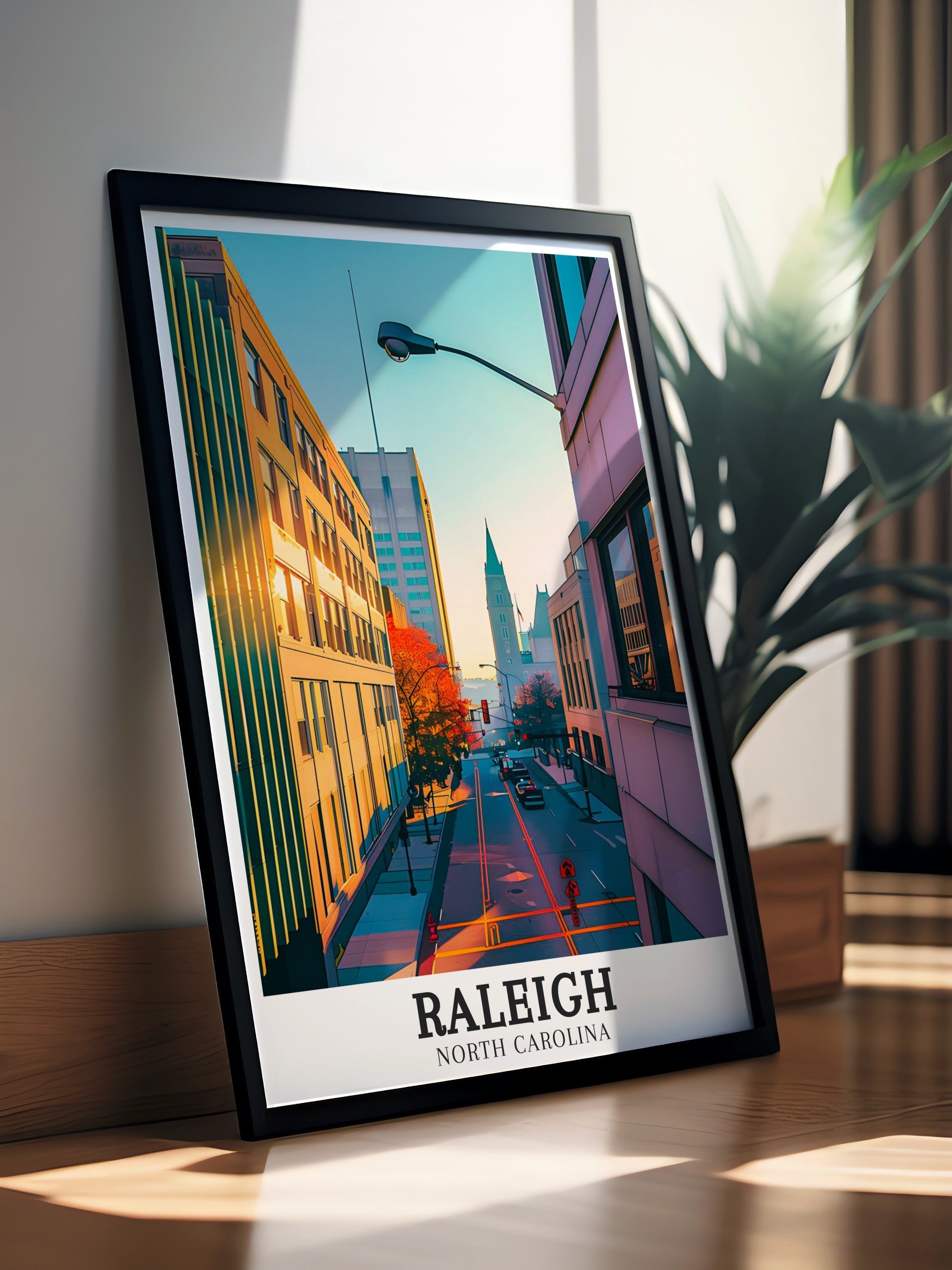 Raleigh Travel Poster - Downtown Raleigh Wall Decor - Durham Home Decor - Durham  Print-3