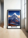 Kenya Art - Mount Kenya Ideal Home Decor - East Africa Living Room Decor-0